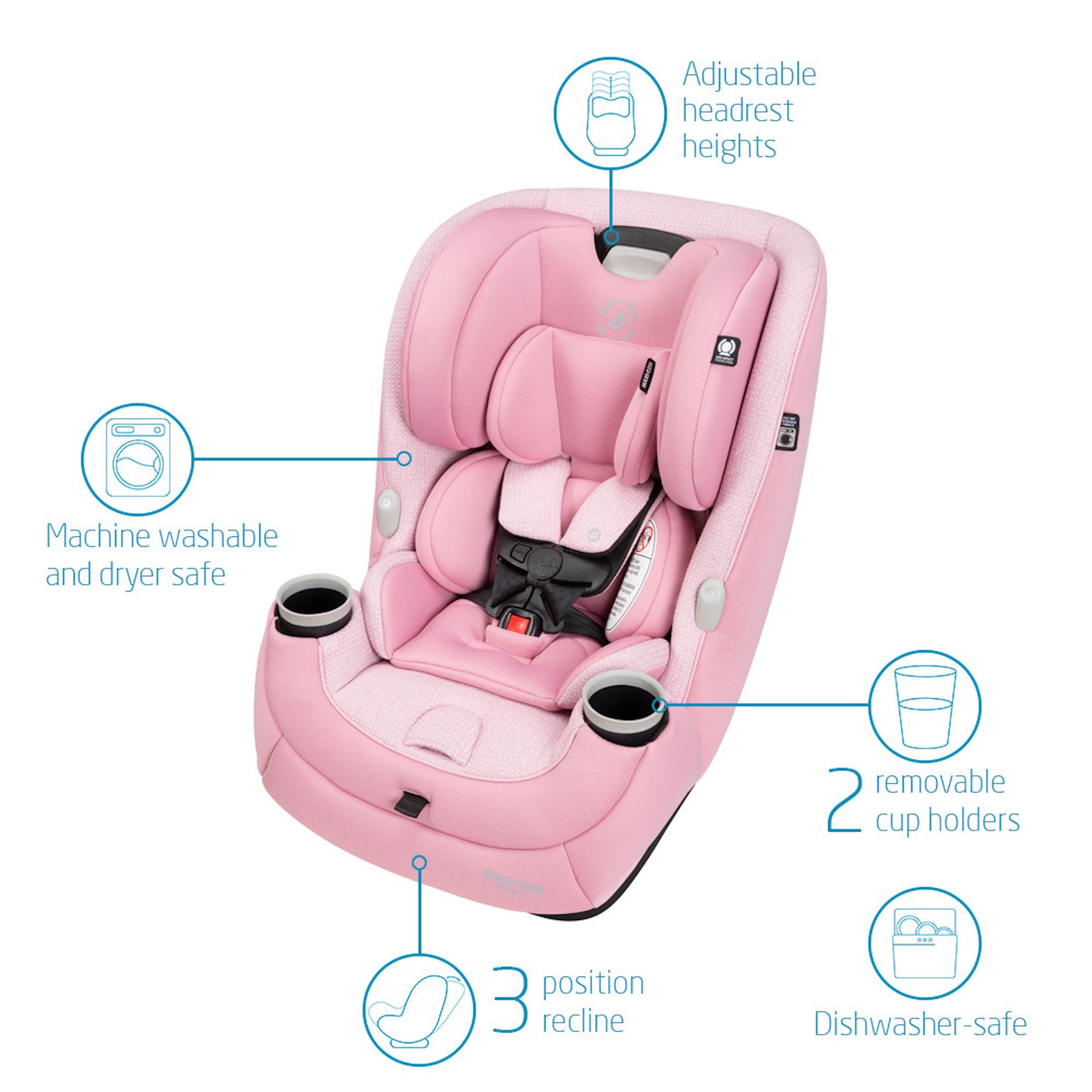 Maxi Cosi Pria 3-in-1 Convertible Car Seat for Infants, Toddlers & Kids | Rear-Facing, Forward-Facing & Booster Mode | Safe & Comfortable for Travel | Perfect for Family Road Trips & Daily Commutes