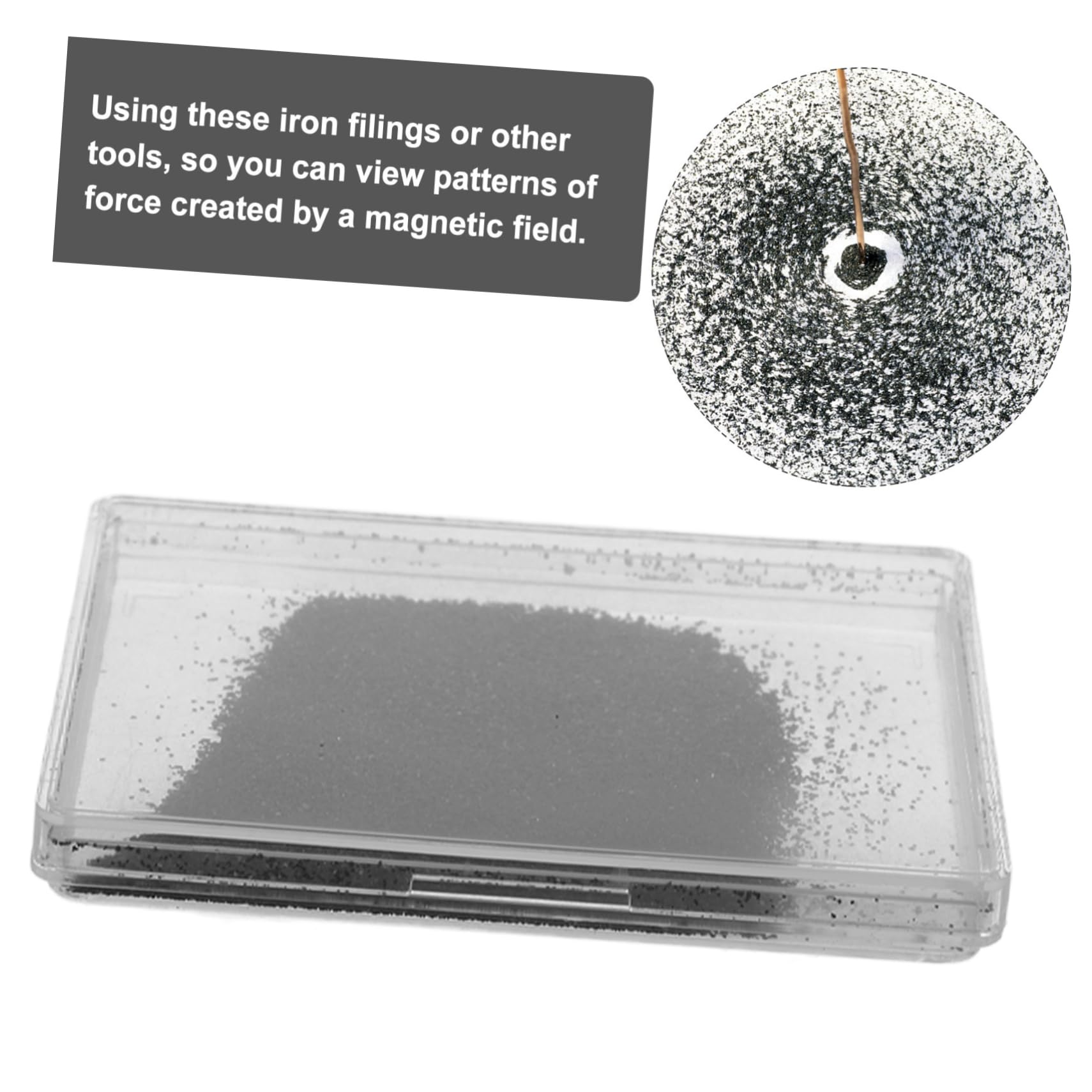 Gatuida Iron Filings Science Kit - Magnetic Field Demonstrator for Kids & Students | STEM Educational Tool for Classroom & Home Experiments