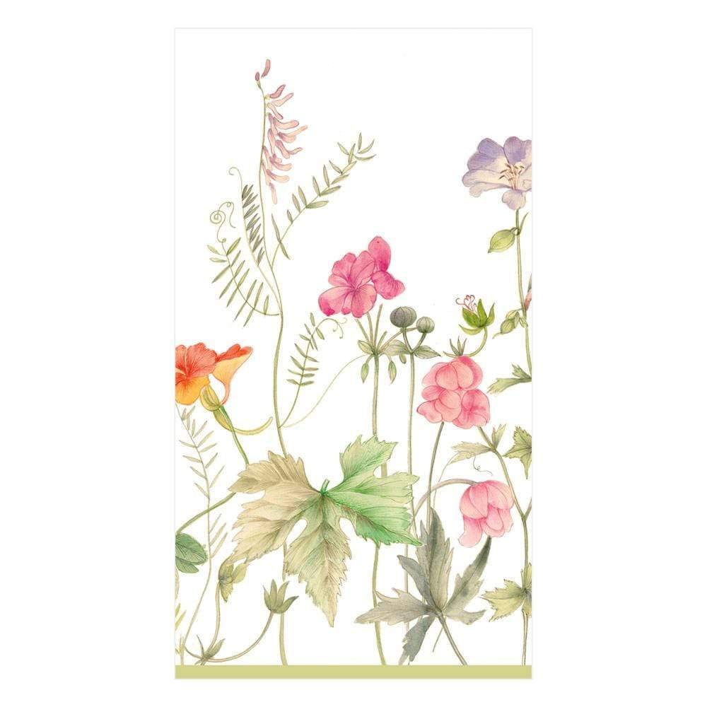 Premium Caspari French Floral Paper Guest Towels - 60 Count Luxury Disposable Napkins for Weddings, Parties & Upscale Events