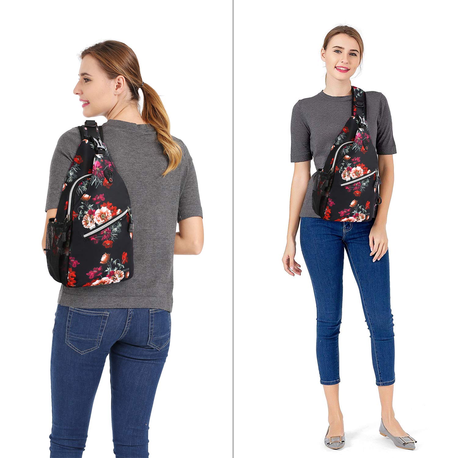 MOSISO Sling Backpack for Travel & Hiking - Lightweight Crossbody Shoulder Bag with USB Charging Port - Perfect for Day Trips, Commuting & Outdoor Adventures