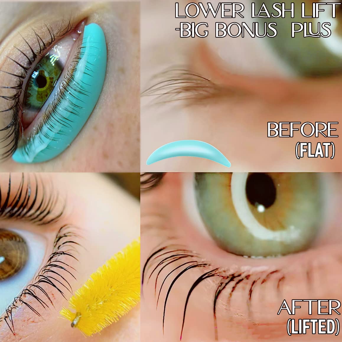 Professional Lash Lift Rods & Eyelash Perm Pads - 6 Sizes for All Eye Shapes, Mega L Curl Lamination Shield for Long-Lasting Volume (100 Uses) - Perfect for Salon & Home Lash Treatments