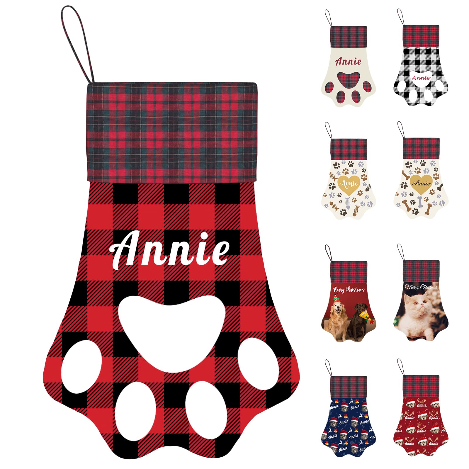 Custom Personalized Christmas Stockings for Dogs & Cats - Large 17