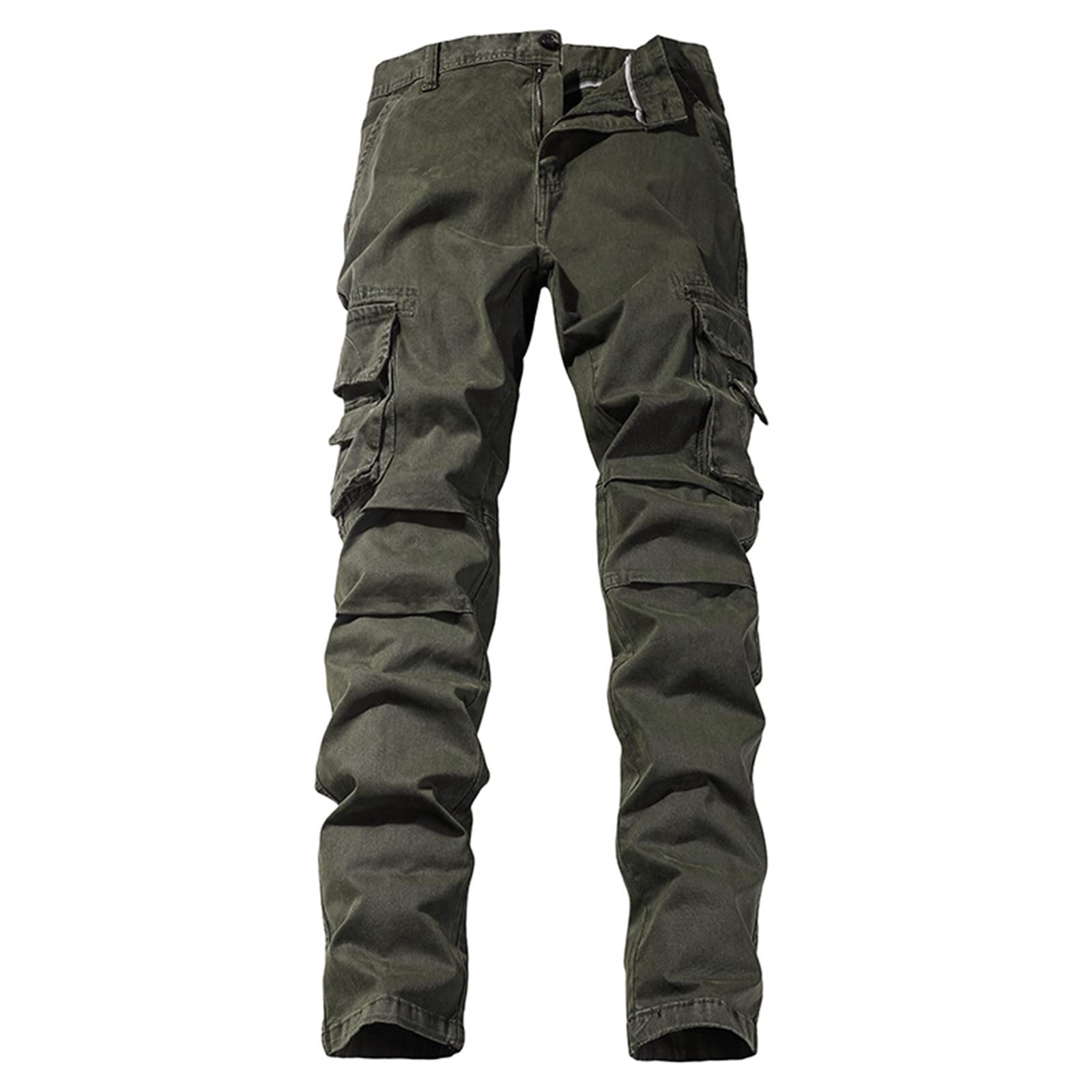 Men's Slim Fit Cargo Joggers - Stretch Twill Tapered Work Pants with Multi-Pockets | Comfortable Streetwear for Casual Wear, Outdoor Activities & Work | Trendy Chino Pants for Men