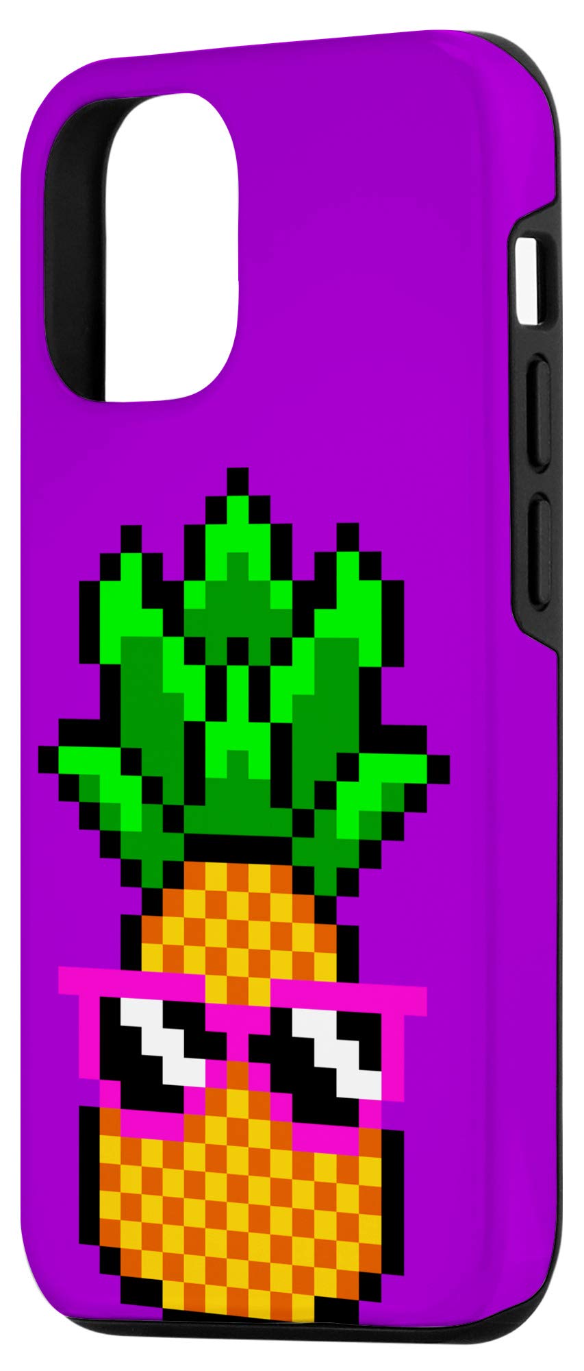 Retro 8-Bit Pineapple Sunglasses Case for iPhone 12/12 Pro - Cute Gamer Girl Accessory - Perfect for Gaming, Beach & Summer Outfits