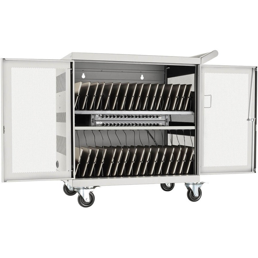 Tripp Lite 32-Port USB Charging Station Cart for Schools & Offices - Mobile Device Charging Solution for iPads, Tablets, Laptops and Phones