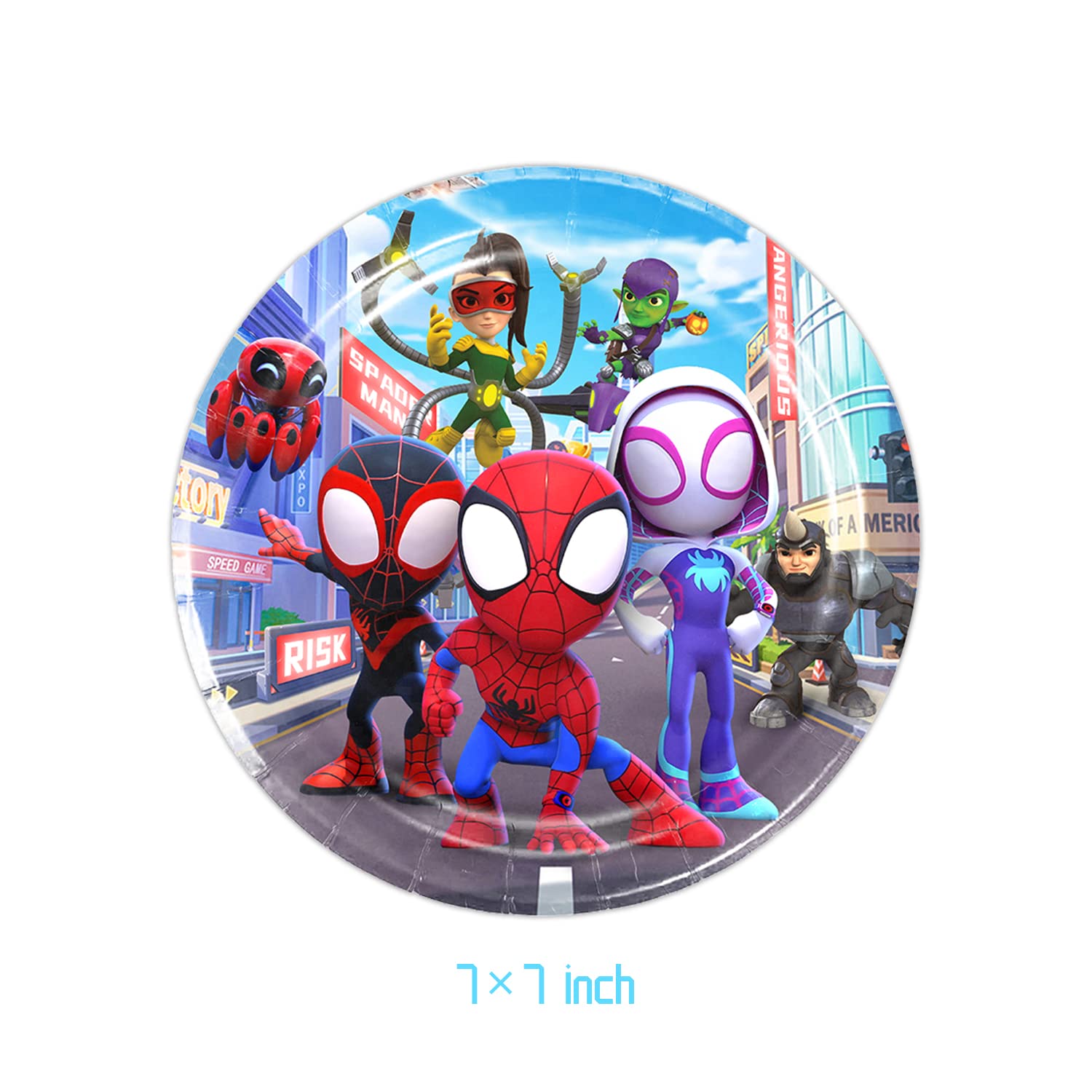 40pcs Spidey and His Amazing Friends Party Supplies Kit - 20 Plates & 20 Napkins for Kids Birthday Party Decorations | Perfect for Spiderman Themed Birthday Celebrations, Baby Showers, and Superhero Parties