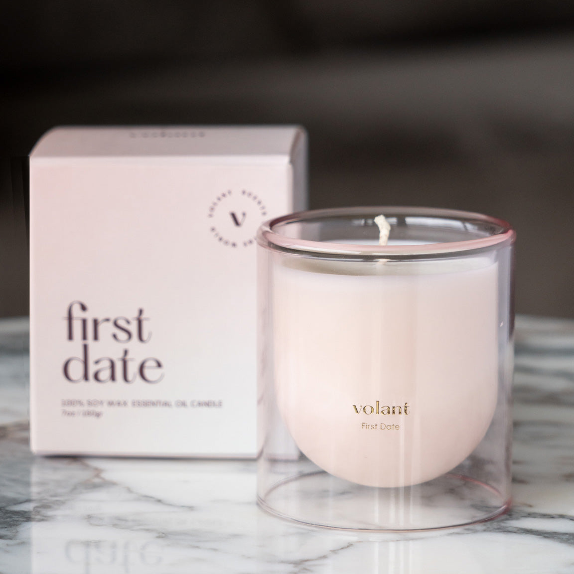 Romantic First Date Scented Candle - Vanilla & Rose Aromatherapy for Couples - Perfect for Date Nights, Anniversary Gifts & Romantic Ambiance