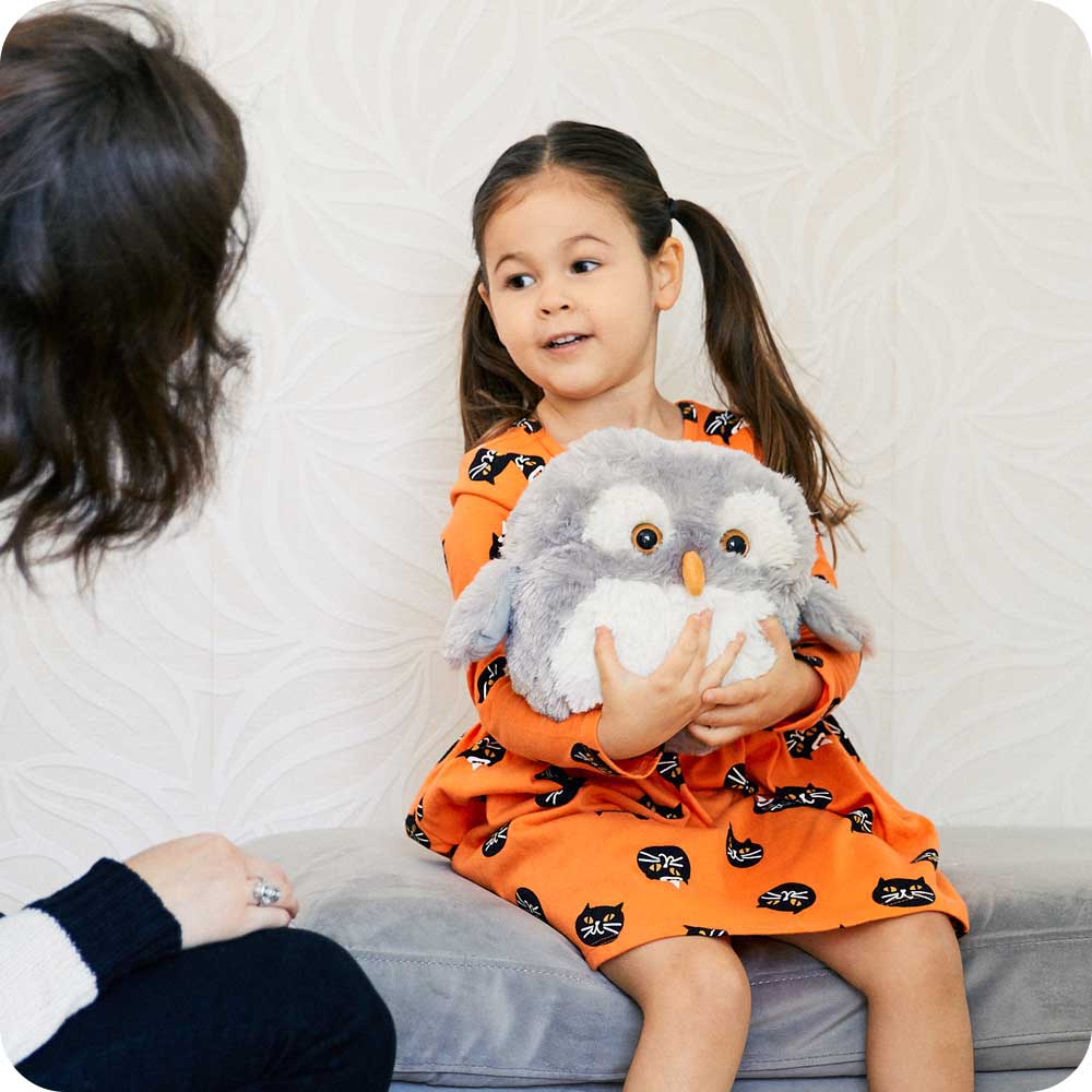 Weighted Heated Owl Stuffed Animal - Warmies Plush Toy for Stress Relief & Comfort - Perfect for Kids, Adults & Anxiety Relief - Cozy Gift for Winter & Relaxation