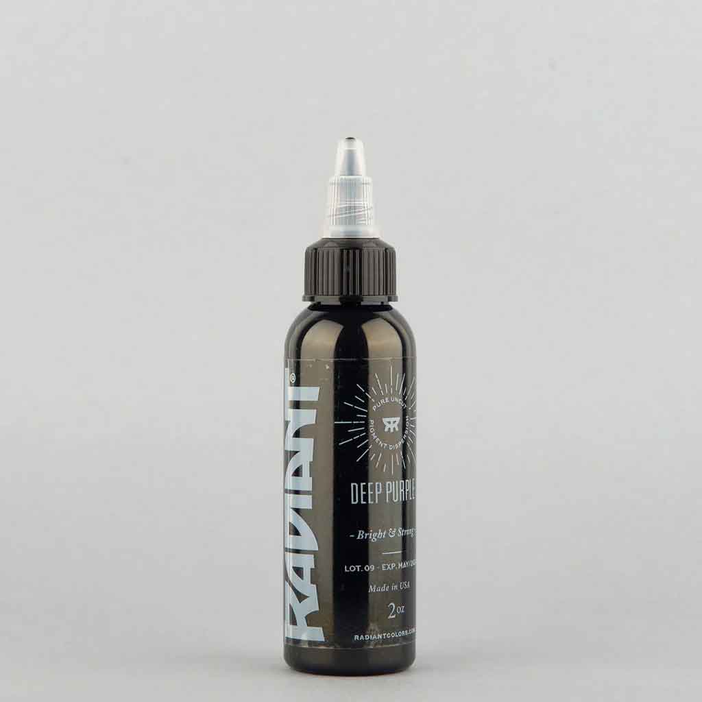 Premium Deep Purple Radiant Tattoo Ink - 1 oz Bottle for Professional Tattoo Artists & Body Art Enthusiasts | Ideal for Sleeves, Fine Line Work & Permanent Makeup