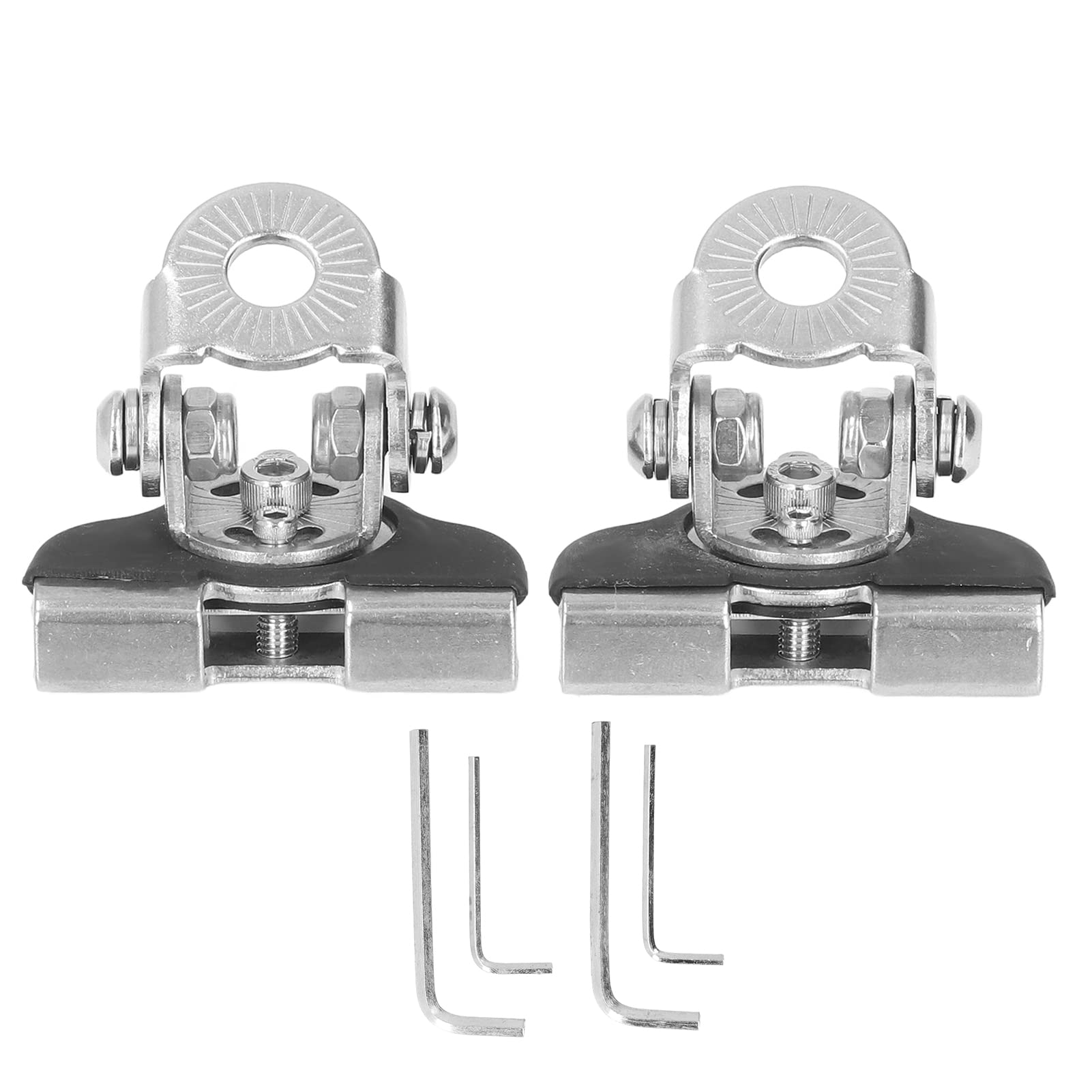 Aramox 2Pcs Universal LED Light Bar Mounting Bracket - Adjustable 304 Stainless Steel Hood Pillar Holder for Off-Road Trucks, Jeeps & ATVs - Perfect for Work Lamps, Night Driving & Outdoor Adventures