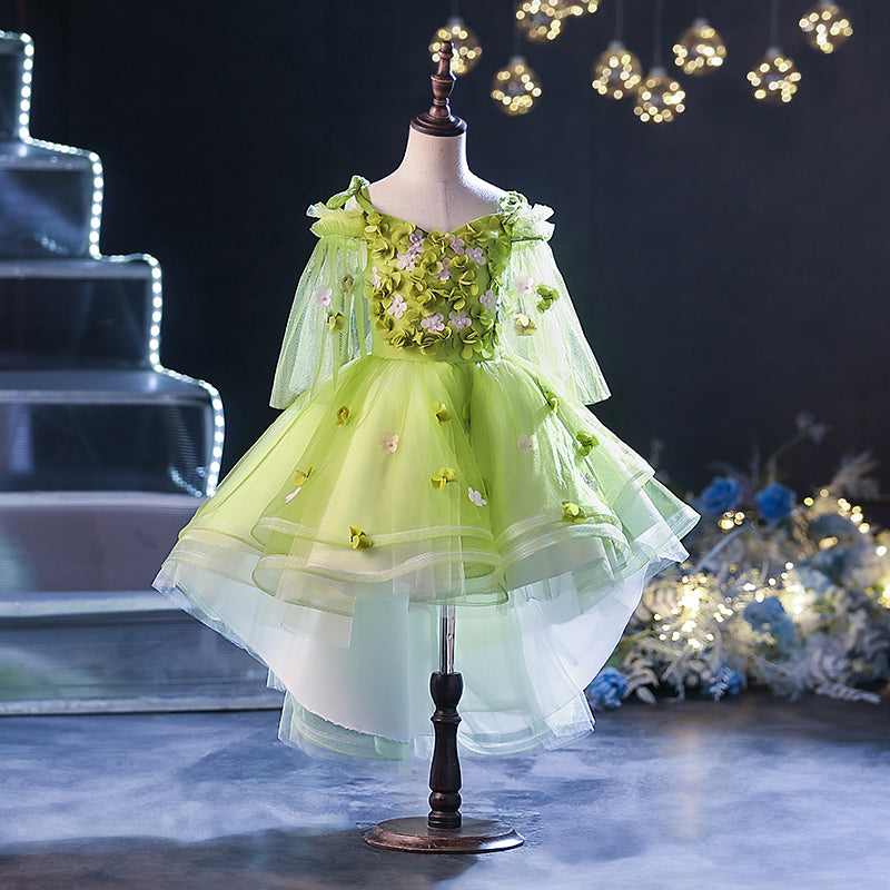 Elegant Green Flower Girl Dress for Baby Girls - Summer Pageant & Wedding Princess Gown | Perfect for Weddings, Parties & Special Occasions