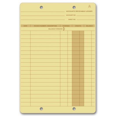 Premium Blank Ledger Cards for Accounting & Bookkeeping - Durable Stock Paper for Small Business, Office & Home Use