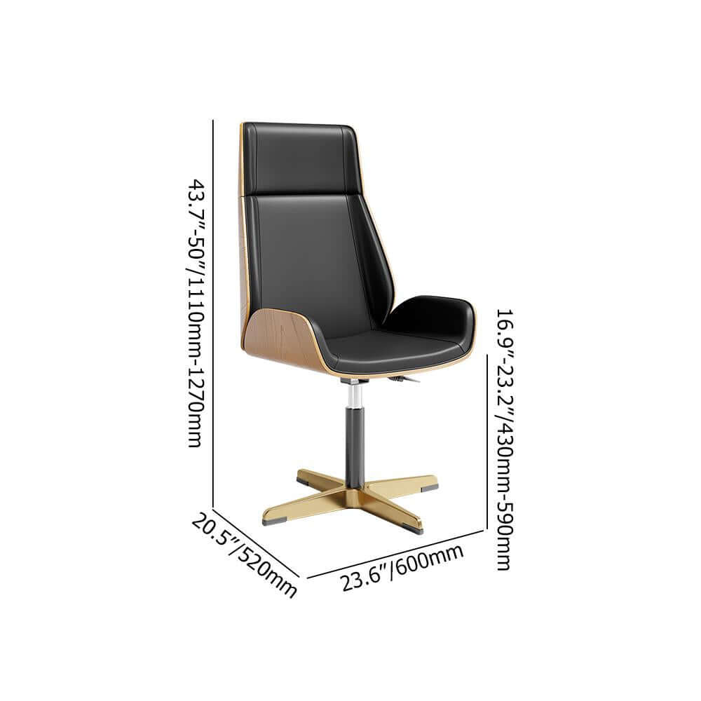 Premium Leather Modern Home Office Chair - Ergonomic High Back Executive Desk Chair with Lumbar Support - Perfect for Working from Home, Gaming & Conference Rooms