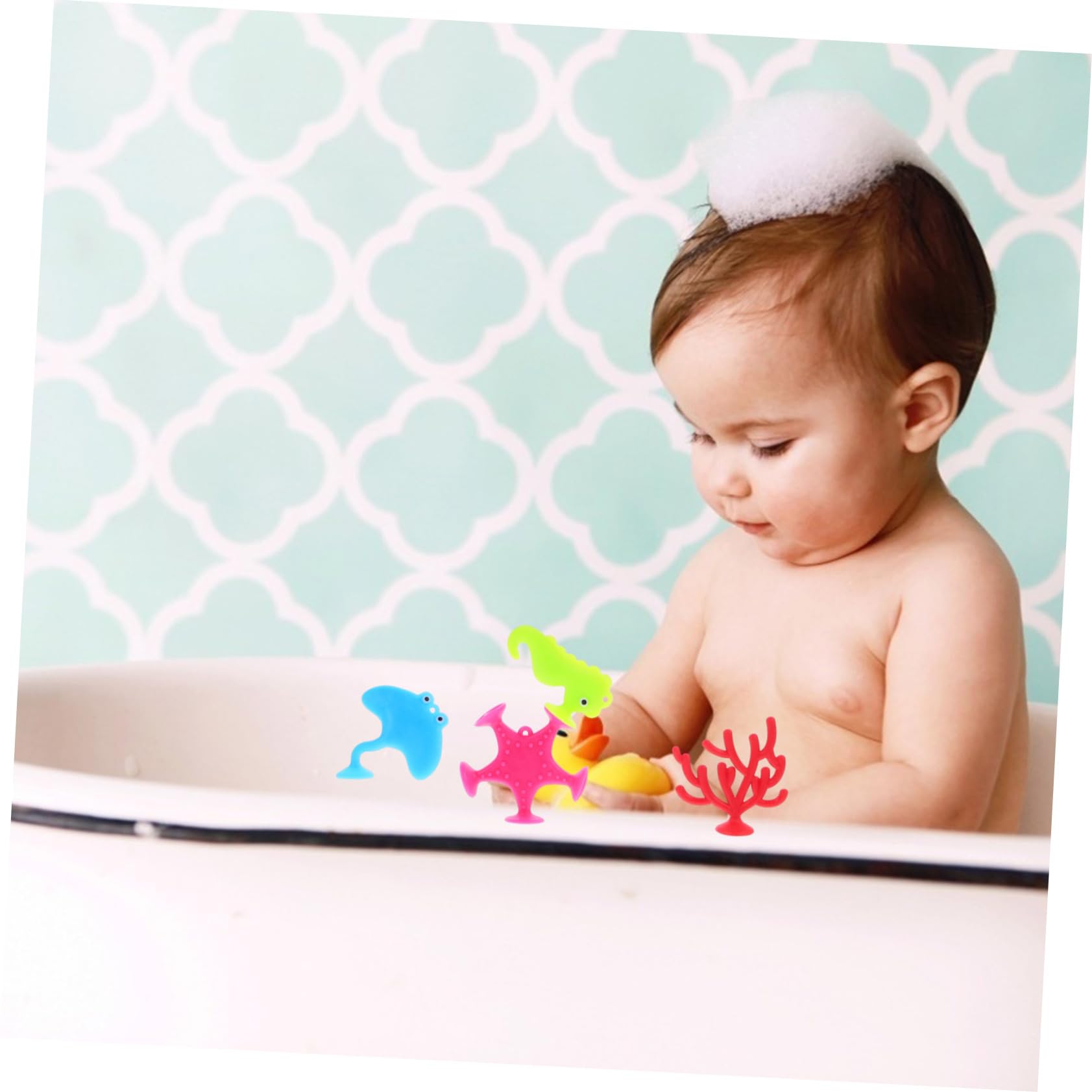 VICASKY 18pcs Suction Cup Bath Toys for Kids - Fun Bathtub Water Play Set, Floating & Sticking Bathroom Toys for Toddlers - Perfect for Bathtime Fun, Sensory Play & Early Learning