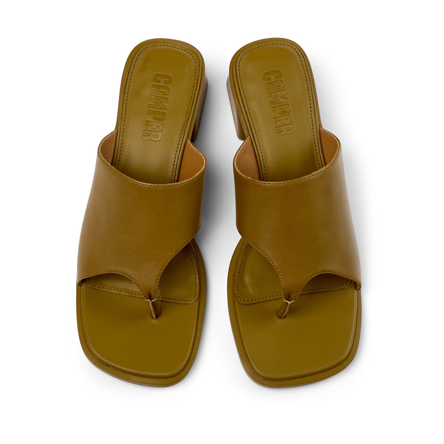 Camper Women's Kora Sandal - Comfortable Green Leather Walking Sandals for Travel & Summer Outfits