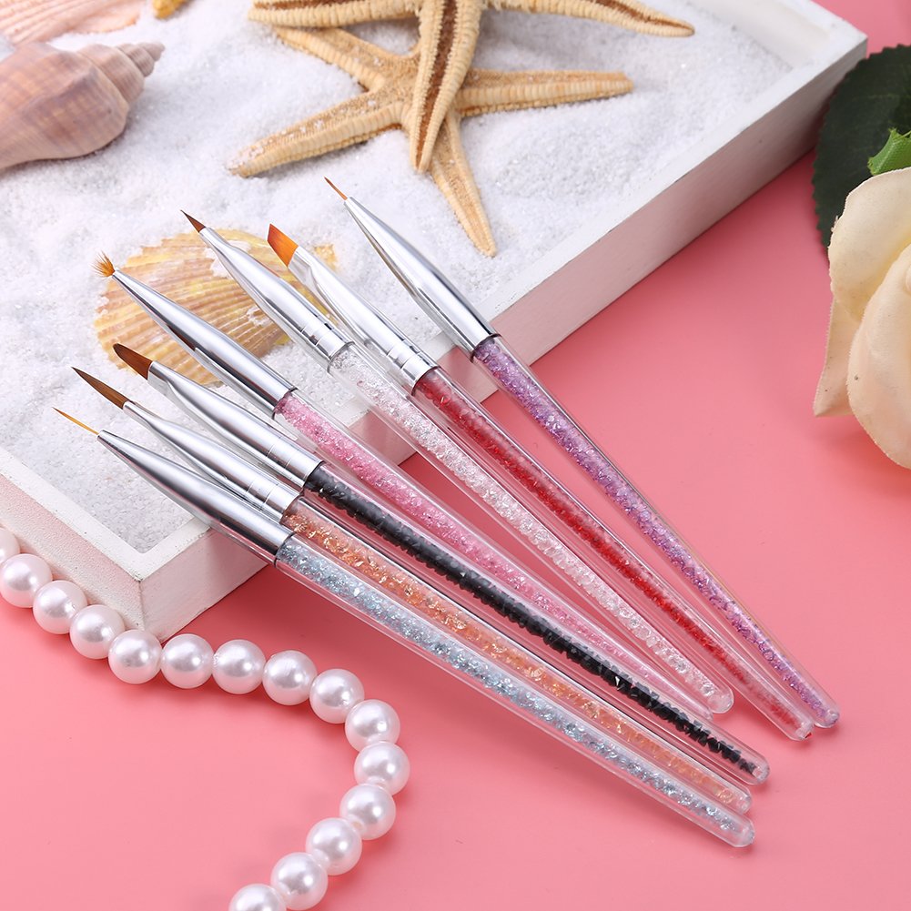 7Pcs Nail Art Brush Set - Professional Nail Liner, Carving & Drawing Pens for Manicure, Extension & Flower Design | Perfect for Salon, Home DIY & Nail Decoration Kits | Ansnaiya Nail Art Tools