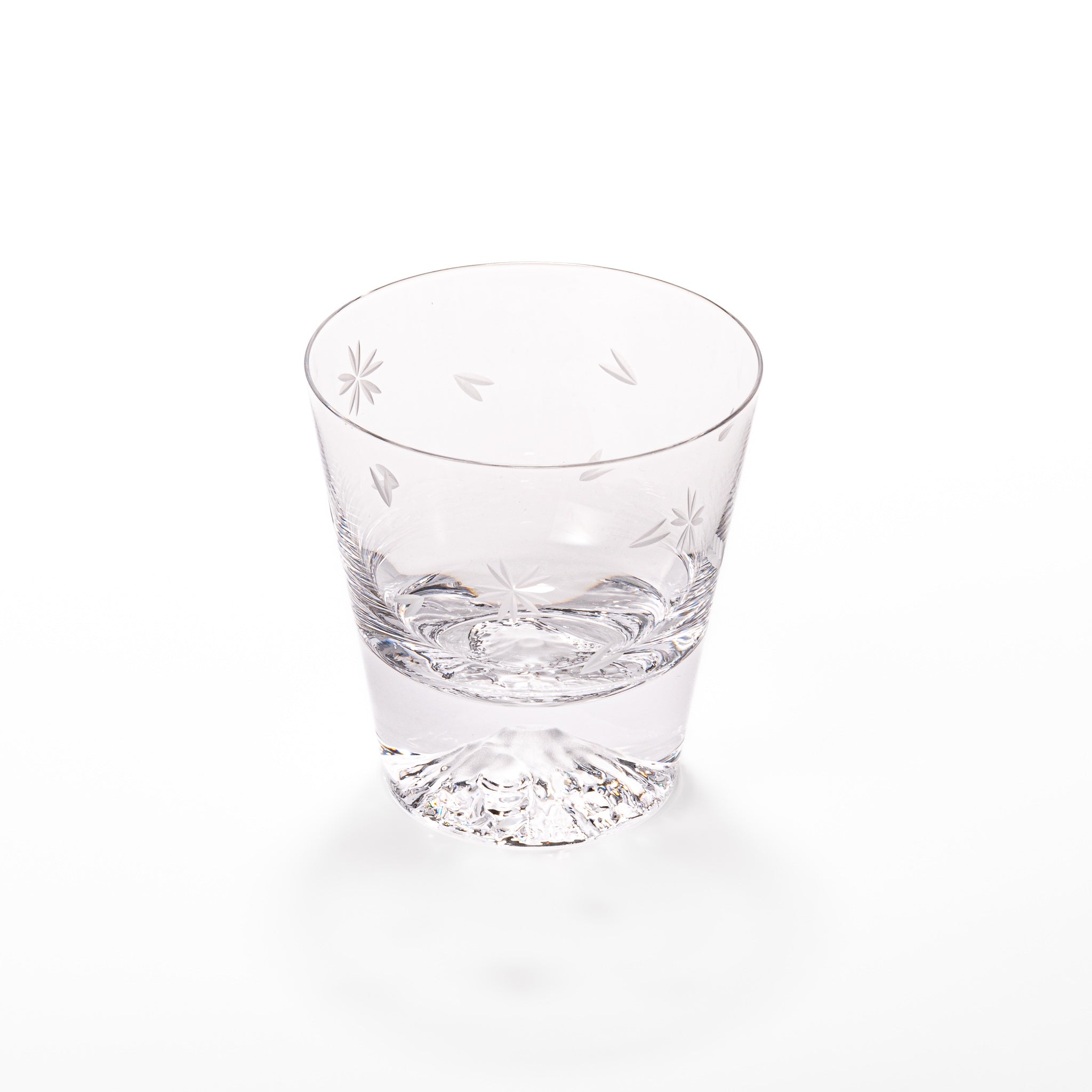Tajima Mount Fuji Whiskey Glass Set - Japanese Cherry Blossom Design Rocks Glasses for Bourbon, Scotch & Cocktails - Perfect for Home Bar, Gifts & Japanese Culture Enthusiasts