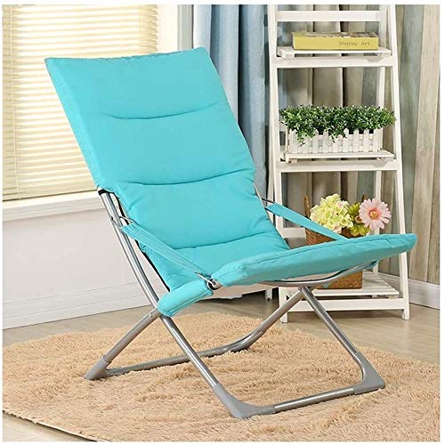 WXF Folding Recliner Chair - Portable Outdoor Camping, Garden, Deck & Office Lounge Chair - Adjustable Metal Frame Daybed (24.8 x 24 x 35 Inches) - Perfect for Patio Relaxation, Beach Trips & Backyard Lounging