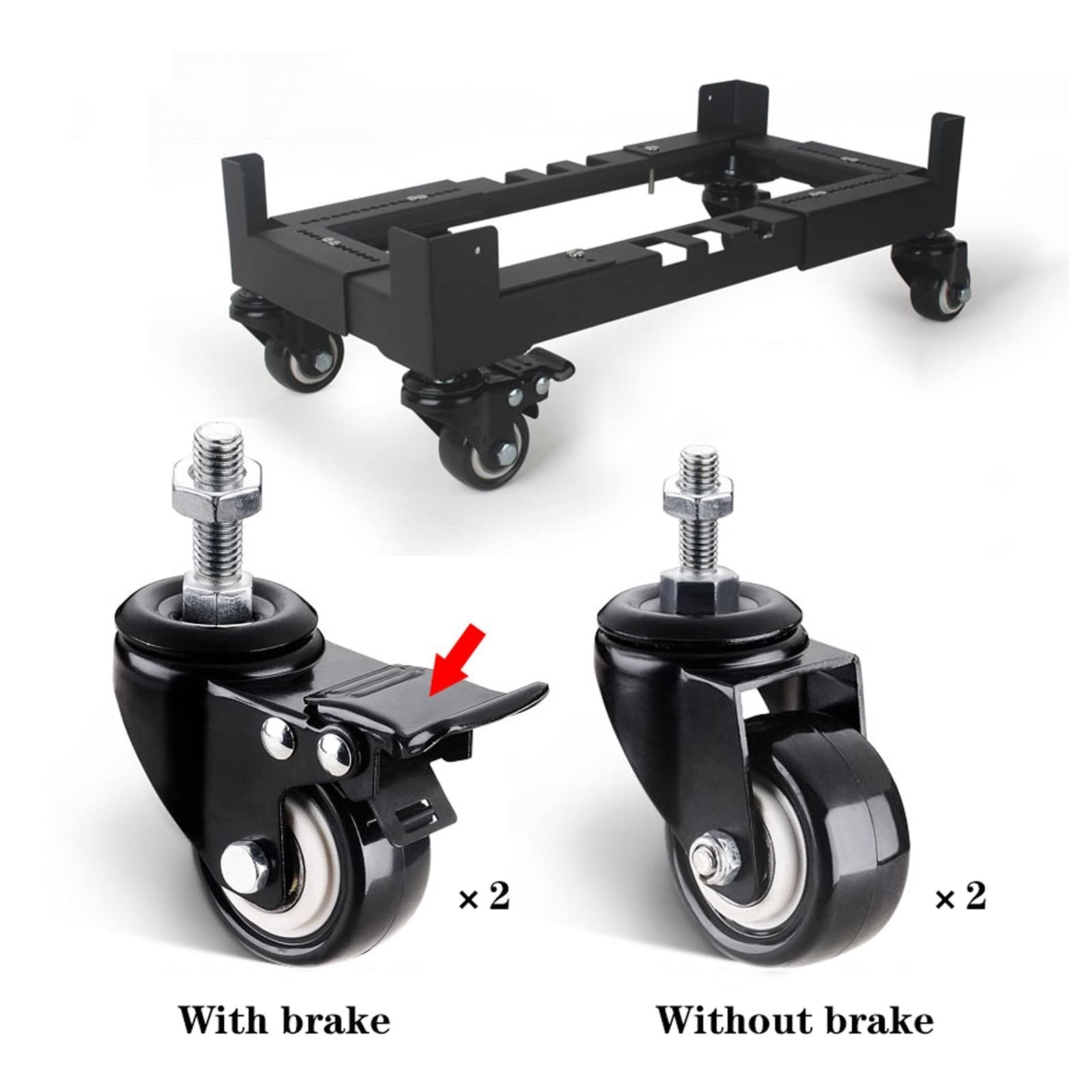 Adjustable PC Stand with Wheels for Home & Office - Under Desk Computer Tower Stand, CPU Rolling Cart for Easy Mobility - Perfect for Gaming, Workstations & Home Office Setup