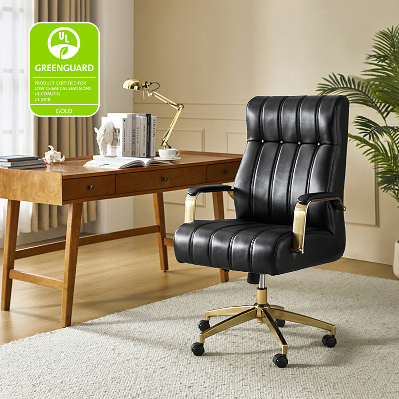 Premium Conelius Leather Ergonomic Executive Office Chair - High Back Adjustable Swivel Chair with Lumbar Support for Home & Office Workspace, Perfect for Long Hours Sitting Comfort