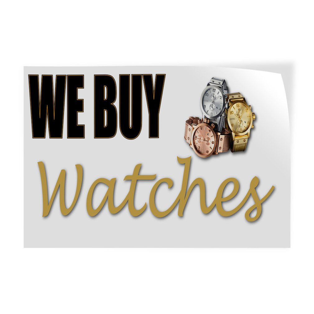 Custom Decal Stickers for Watches - 12x8 Inches Vinyl Safety Signs & Business Labels - Durable Industrial Advertising Printing for Retail, Warehouses & Safety Compliance