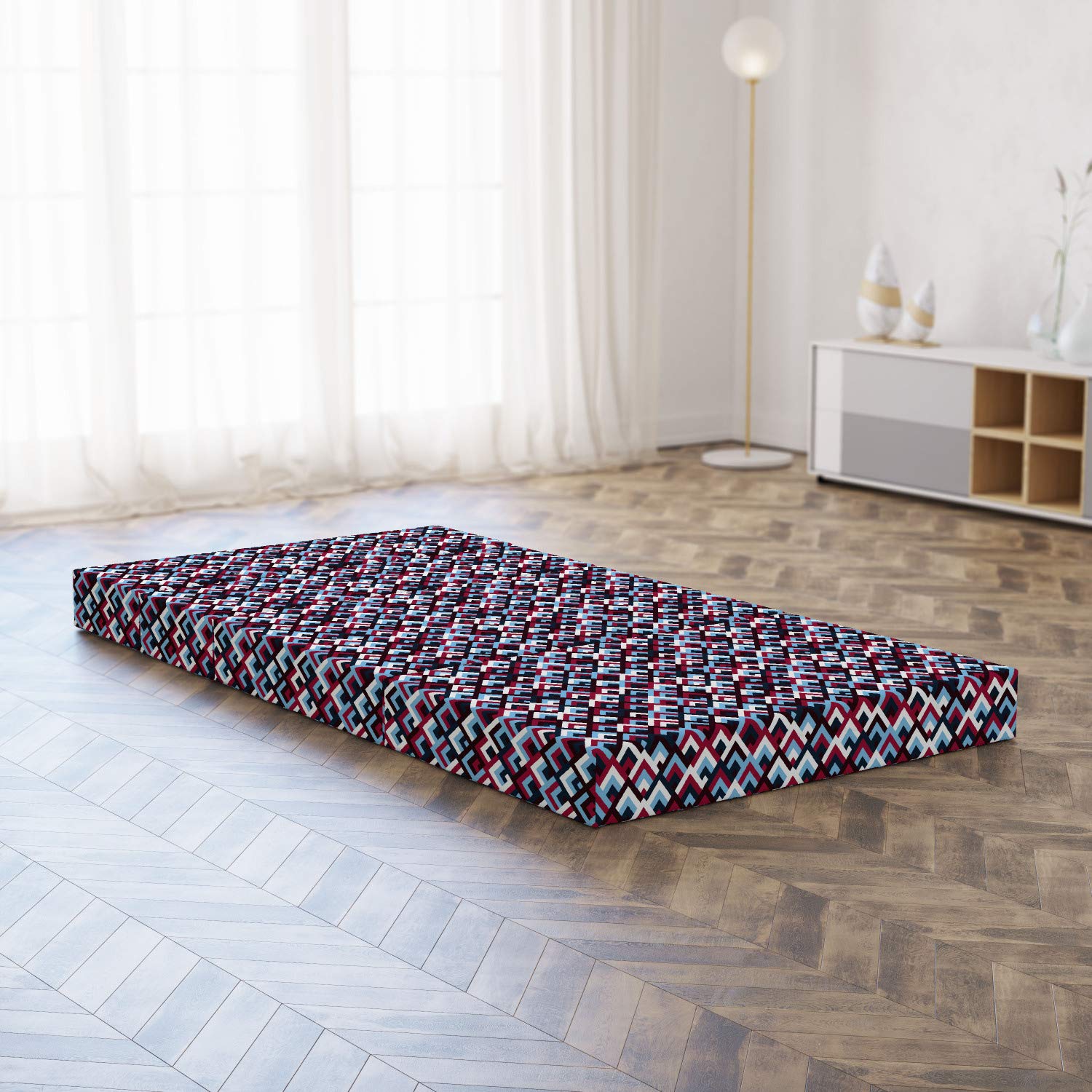 Ambesonne Geometric Triangle Foldable Mattress - 74.8