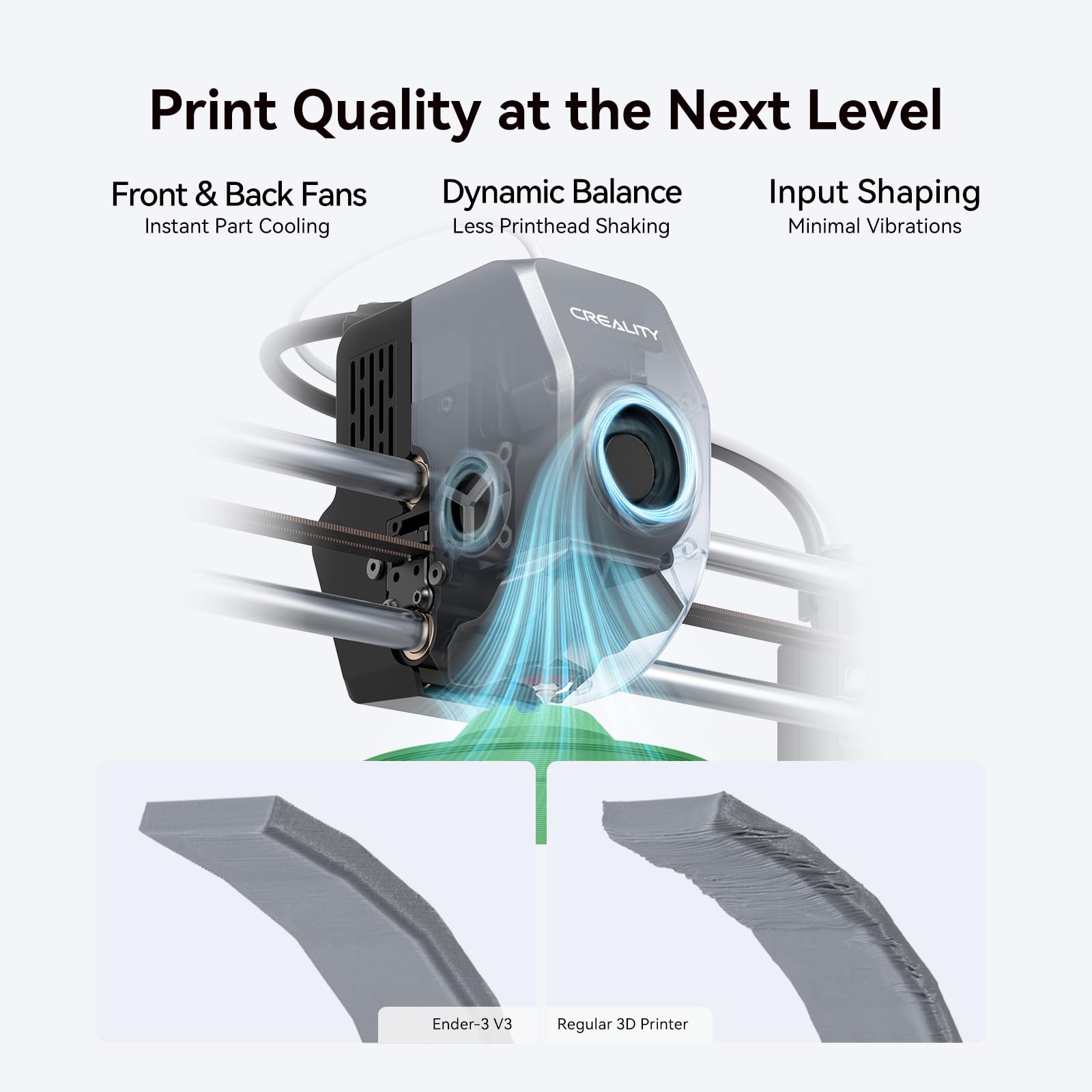 Creality Ender 3 V3 3D Printer Fully Assembled - 600mm/s High Speed, CoreXZ Metal Build, 300℃ Hotend, Auto-Leveling | Perfect for Beginners, DIY Projects, Home & Office Use | Print Size 8.66x8.66x9.84 in