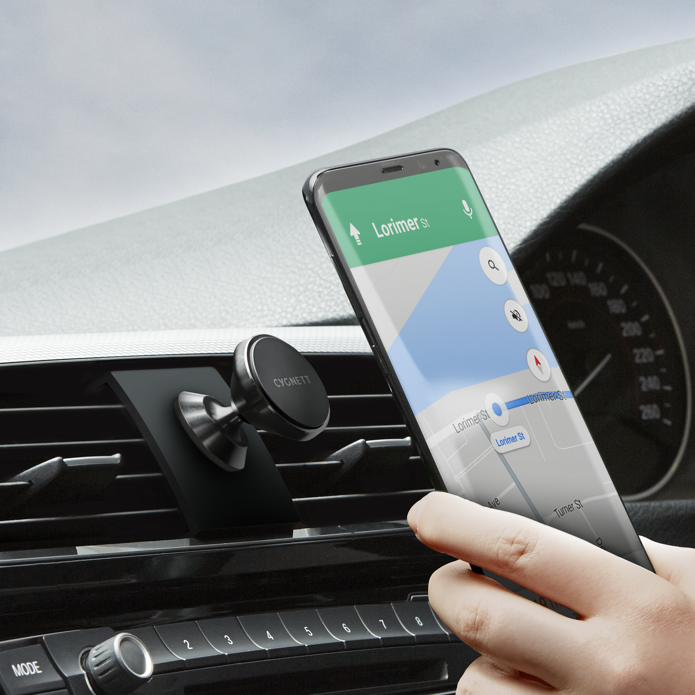 Universal Magnetic Car Phone Mount - Strong Hold Dashboard & Windshield Holder for iPhone, Samsung, Google Pixel - Hands-Free Driving, GPS Navigation & Video Calls
