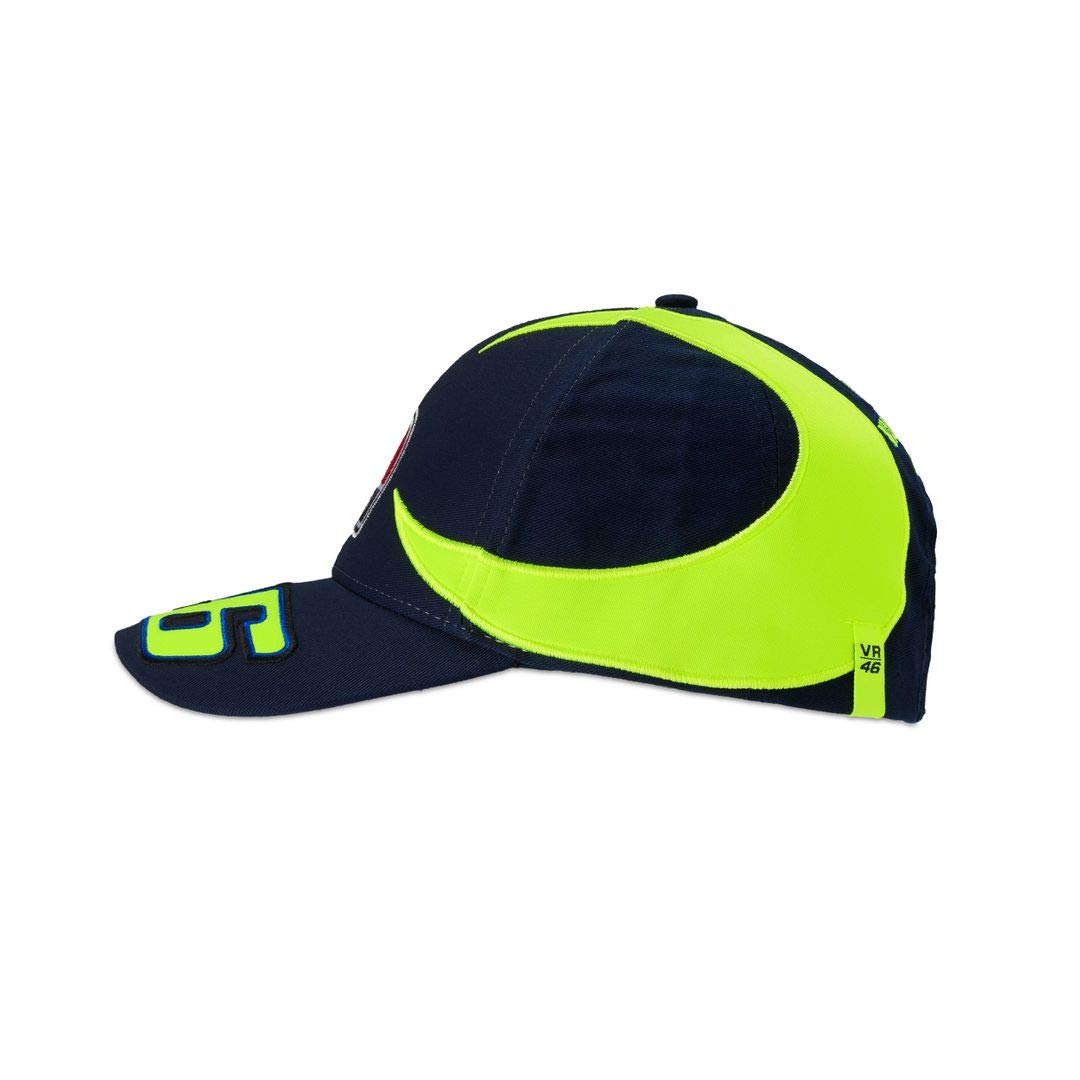 VR 46 Kids Sun and Moon Replica Helmet Cap - Blue - Adjustable Baseball Hat for Boys & Girls - Perfect for Motorcycle Rides, Outdoor Sports, and Cosplay