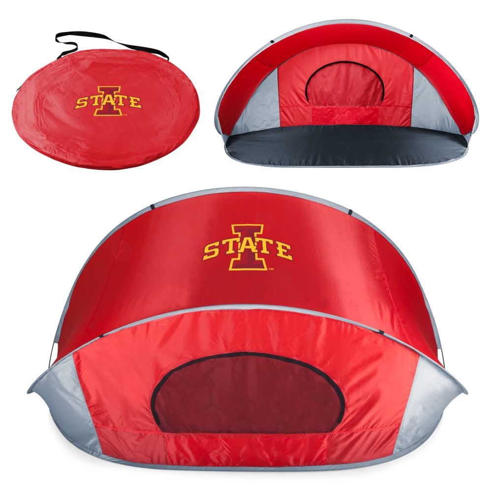 PICNIC TIME NCAA Iowa State Cyclones Manta Portable Beach Tent - Instant Pop Up Sun Shelter for Outdoor, Camping, Picnics & Beach Days - ISU Cyclones Team Pride Accessory