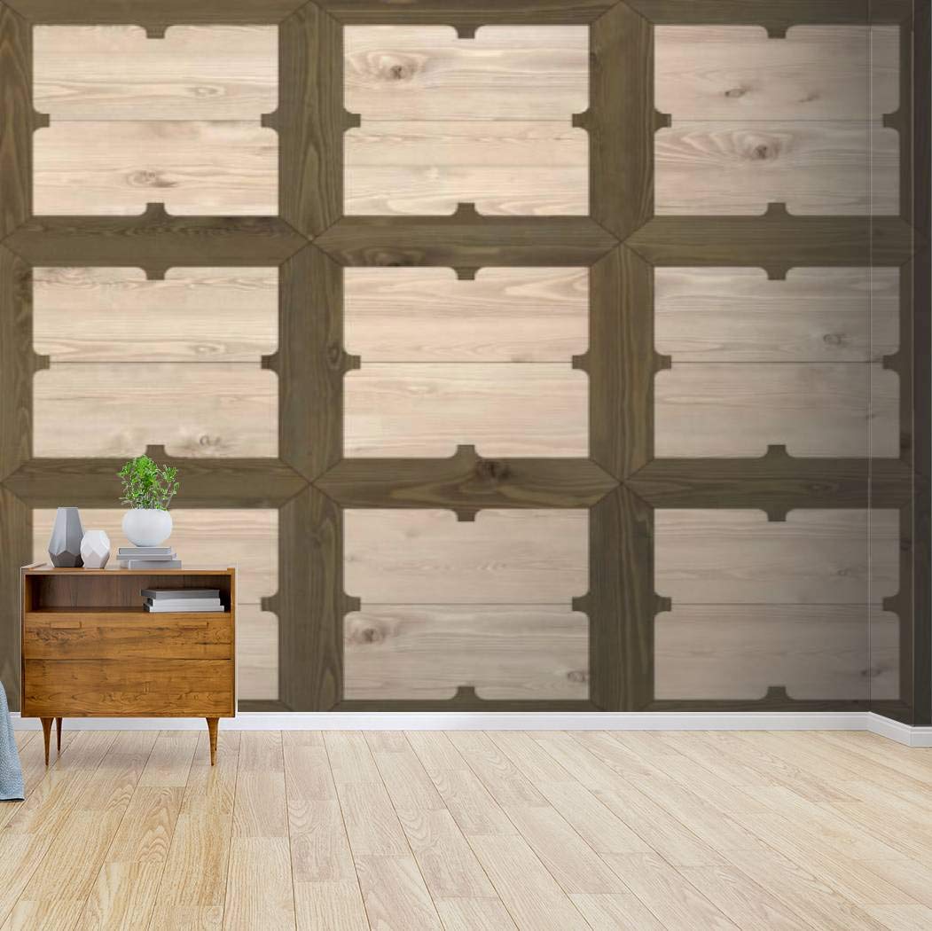 Peel and Stick Wallpaper - Classic Natural Wood Parquet Pattern with Seamless Rhombus Texture | Self-Adhesive Removable Vinyl Film Roll for Walls, Shelves & Home Decor | Perfect for Living Rooms, Bedrooms & Offices