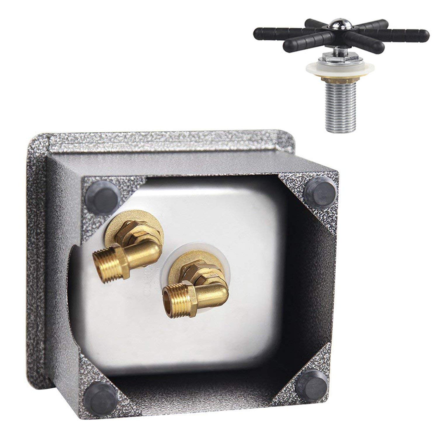 Stainless Steel Sink Glass Rinser & Bottle Washer - Bar Faucet Attachment for Wine, Beer & Cocktail Glasses - Durable Kitchen Sink Accessory for Home Bars & Restaurants