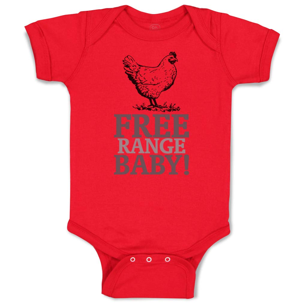Custom Baby Bodysuit - 100% Cotton Free Range Chicken Farm Design for Boys & Girls | Soft & Comfortable Infant Onesie for Playtime, Farm Visits & Photo Shoots