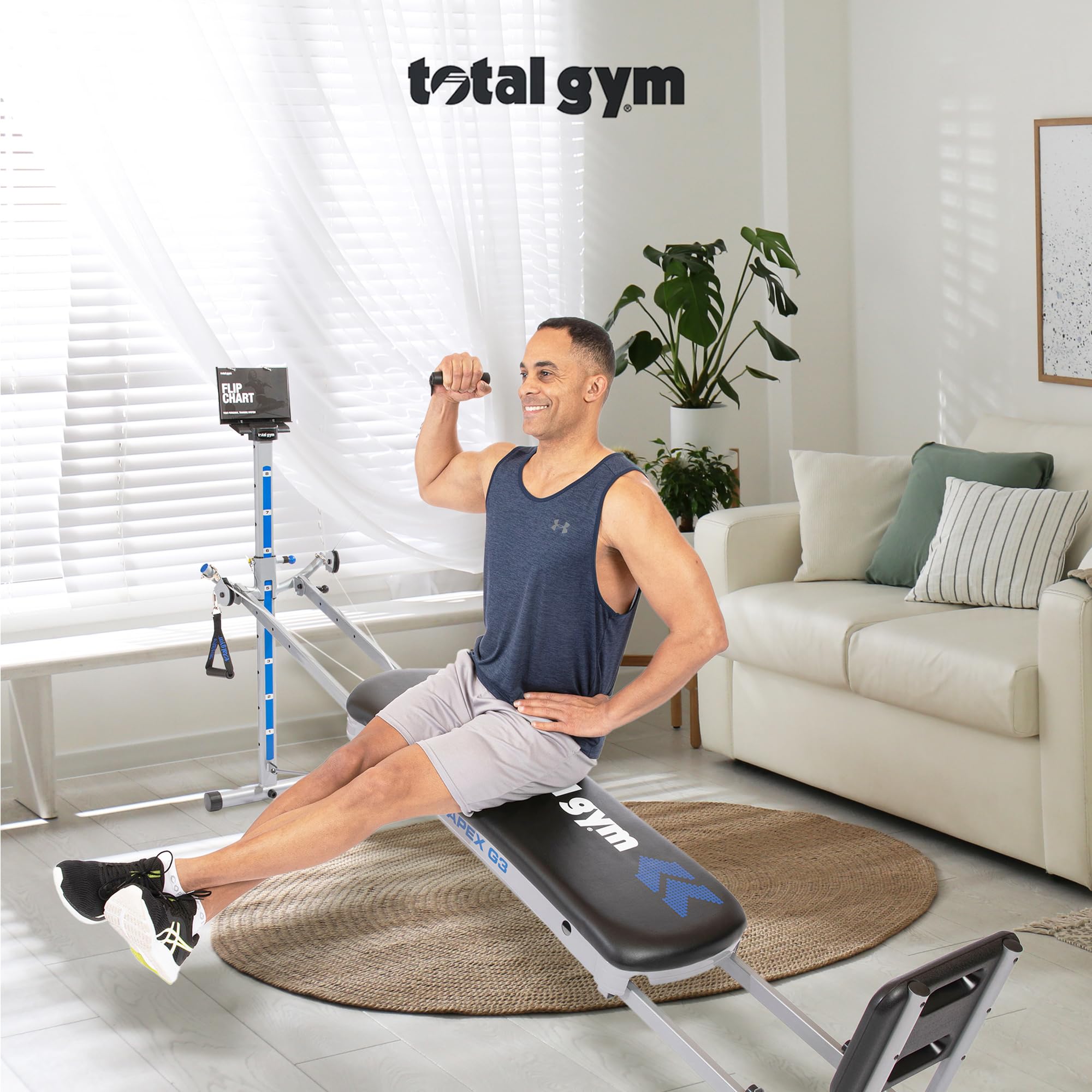 Total Gym APEX - Versatile Home Gym Equipment for Full Body Strength Training & Fitness - Perfect for Small Spaces & Home Workouts