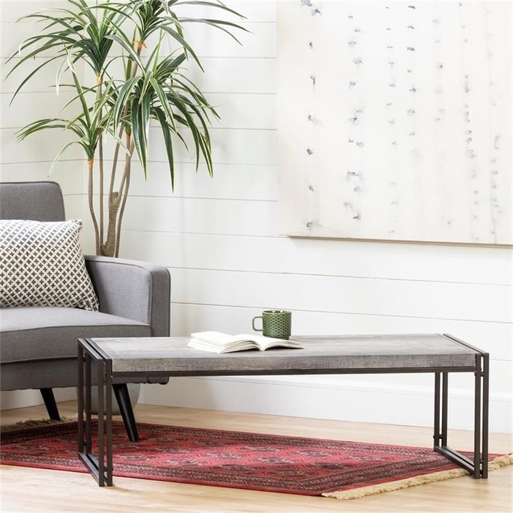 Rustic Gray TV Stand & Coffee Table Set - Home Square for Living Room