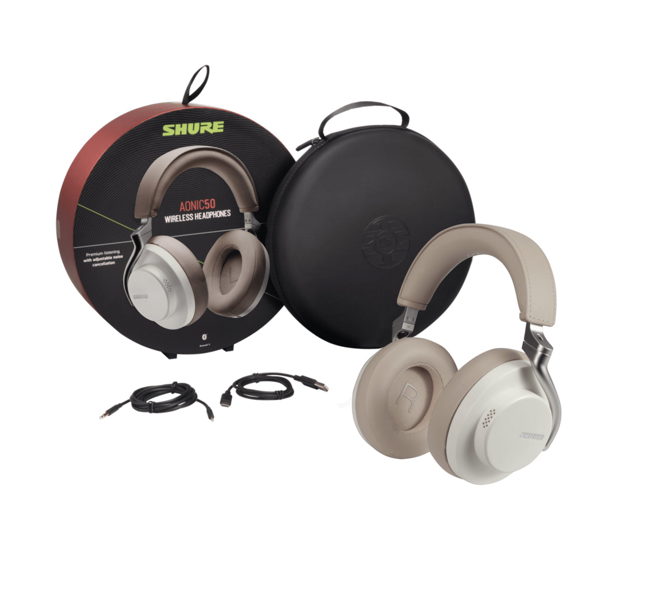 Shure AONIC 50 Premium Wireless Noise Cancelling Headphones with Bluetooth - Perfect for Travel, Work & Music Lovers (Discontinued Model)