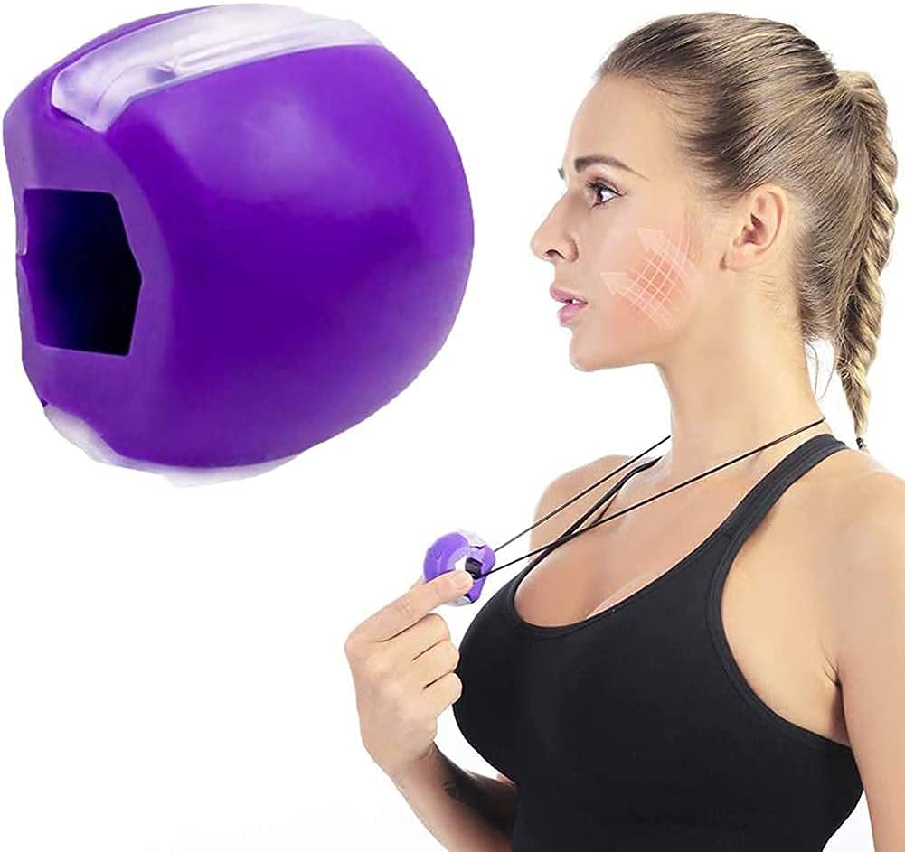 Kixre Jaw Exerciser Trainer - Double Chin Reducer & Jawline Toner for Men & Women | Facial Exercise Device for Slimmer Face & Defined Jawline | Use for Home Workout, Fitness Routine & Facial Yoga
