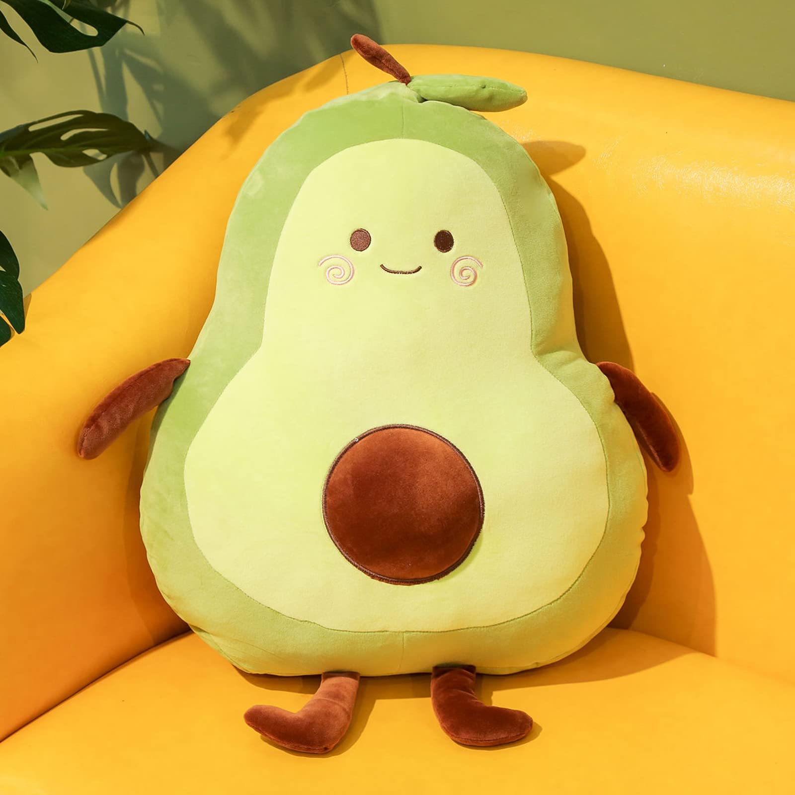EHOTONG Avocado Plush Pillow - Soft & Cute Fruit-Shaped Stuffed Toy for Home Decor (25.6 Inch) - Perfect for Sofa, Bed, Nursery & Gift Giving