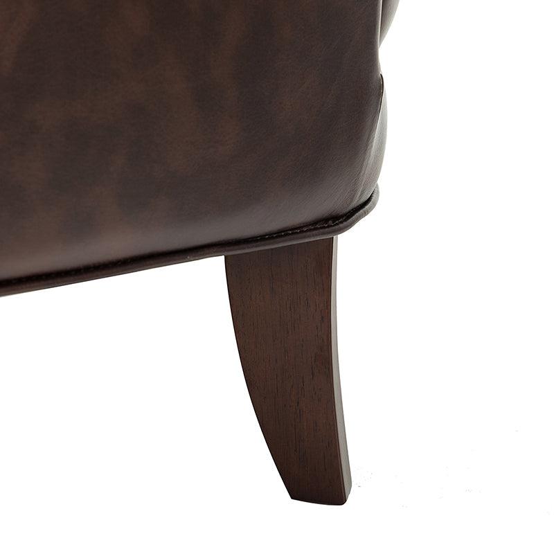 Brooklyn Vegan Leather Armchair - Modern Faux Leather Lounge Chair for Living Room, Office & Dorm - Comfortable Mid-Century Style Accent Chair