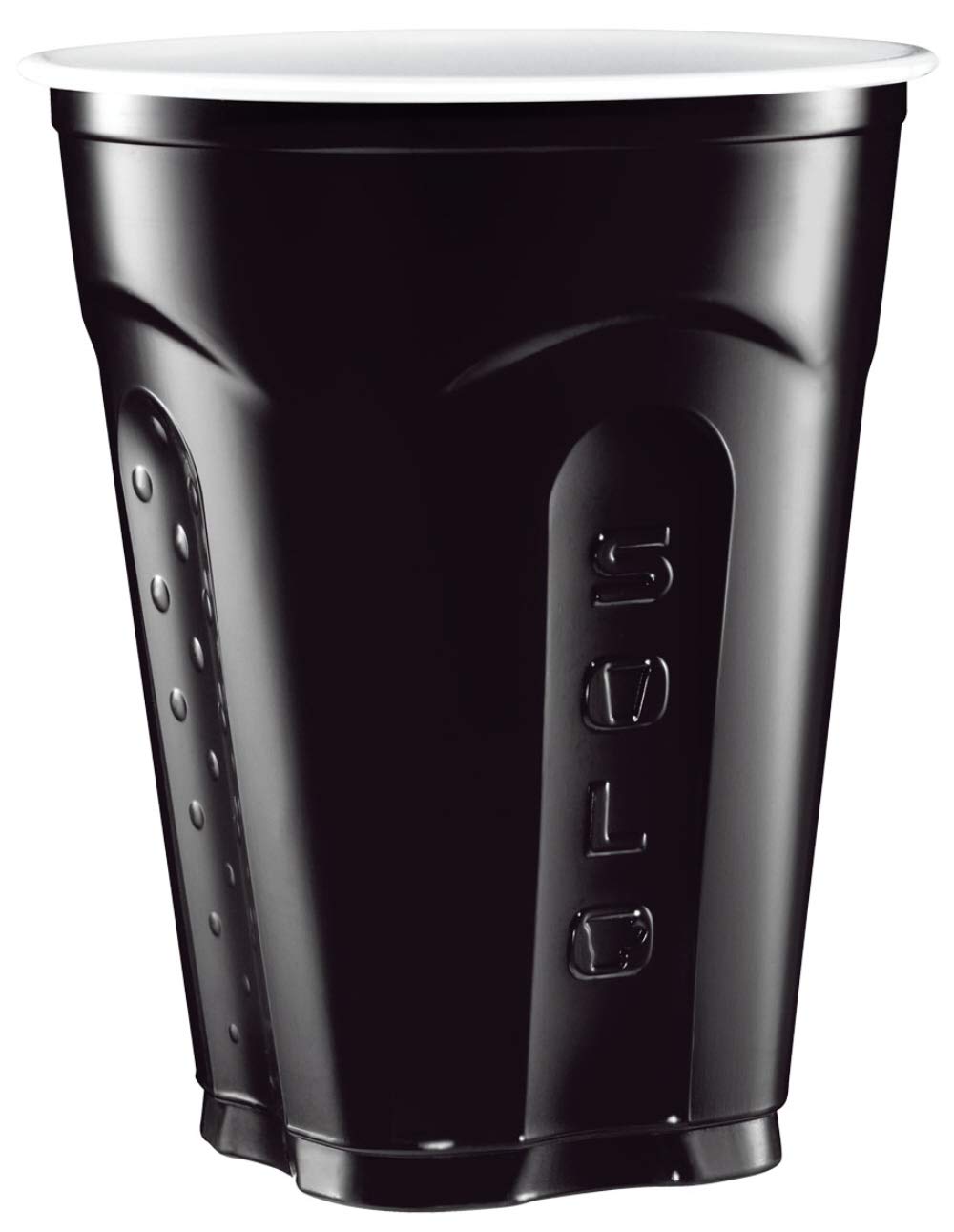 Solo Squared 18 Oz Black Plastic Cups - 60 Count Bulk Pack - Perfect for Parties, BBQs, Picnics & Outdoor Events