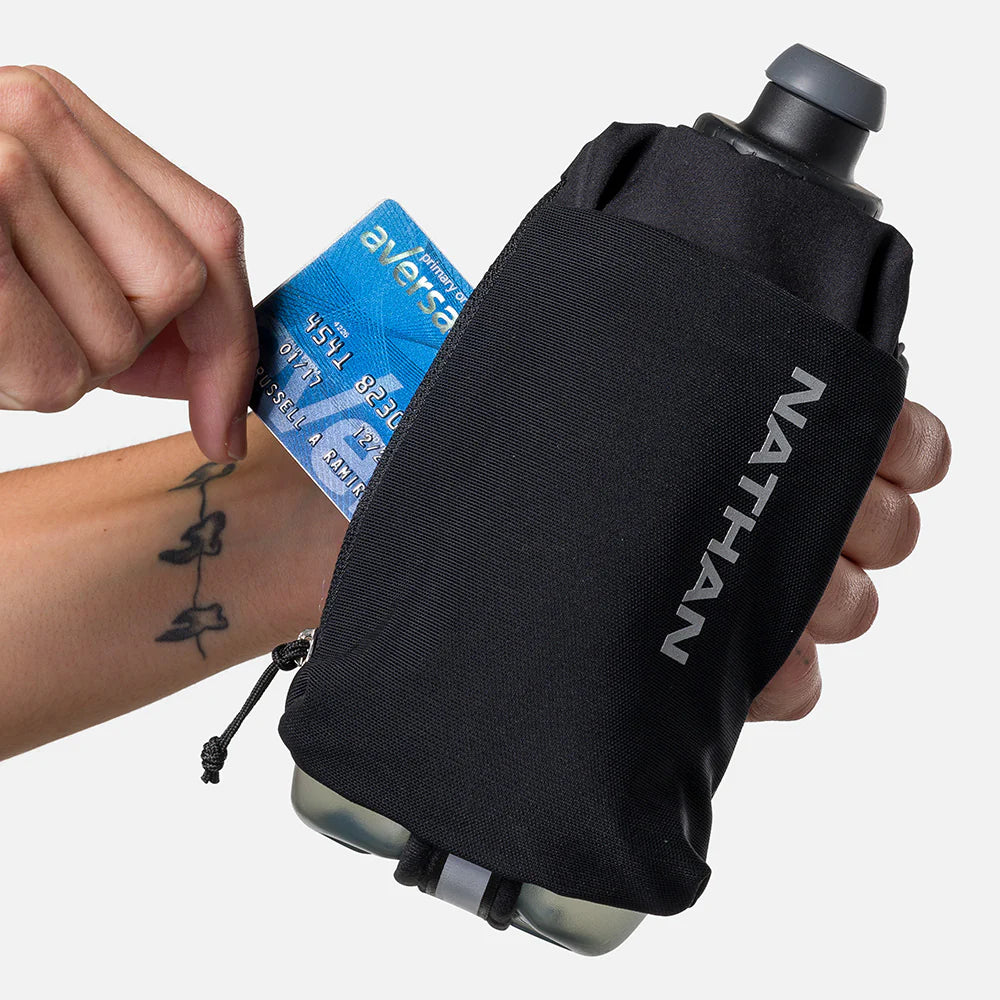 SpeedDraw 2 Flask 18oz Stainless Steel Water Bottle - Black & Reflective Silver - Leakproof & Insulated for Outdoor, Gym, Hiking & Travel