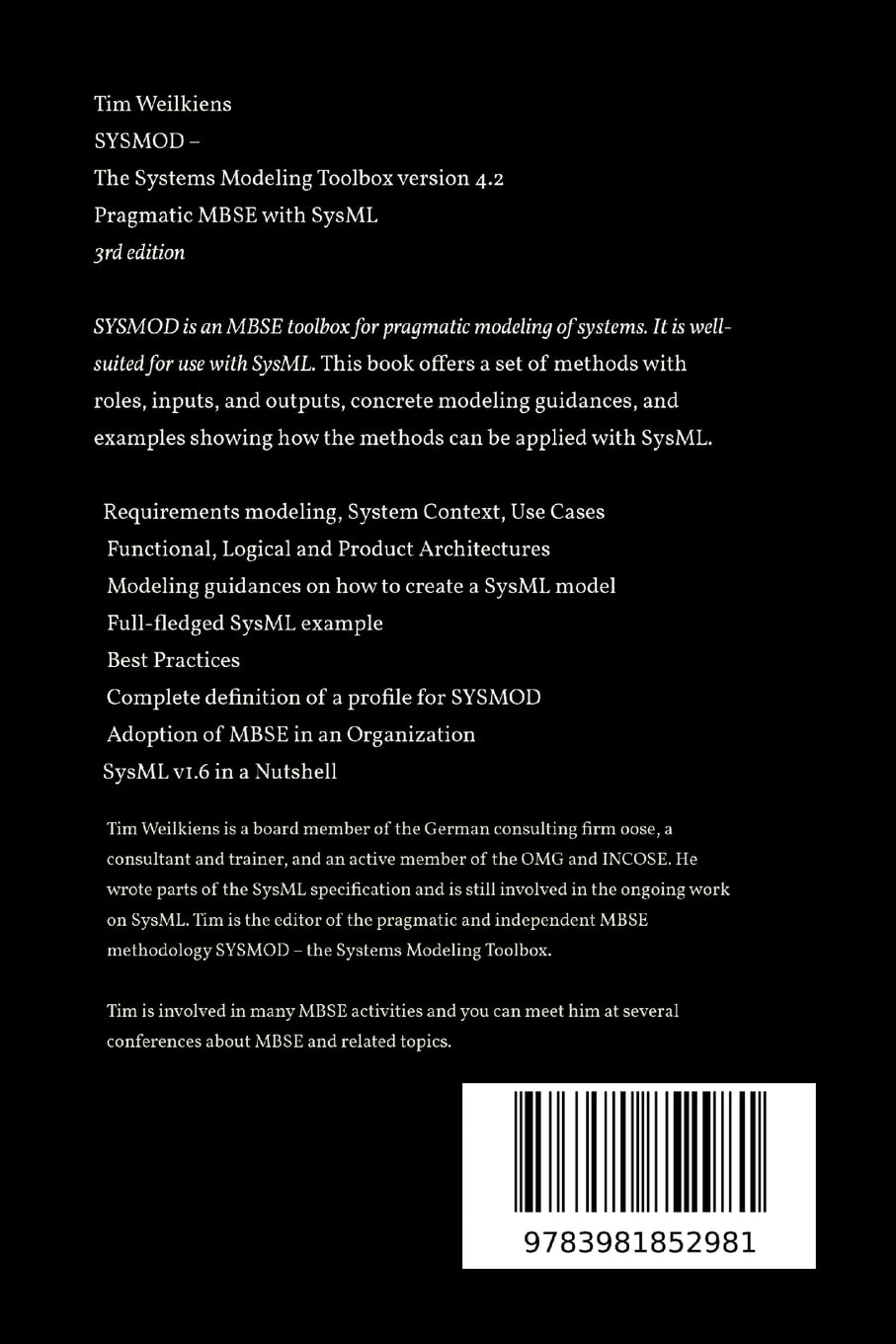 SYSMOD - The Ultimate Systems Modeling Toolbox for Pragmatic MBSE with SysML | Model-Based Systems Engineering Software for Engineers & Architects | Perfect for Complex System Design & Analysis