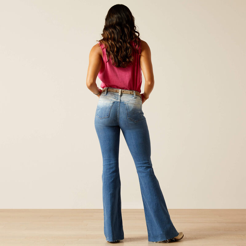 Ariat Women's High Rise Flare Jazmine Jeans - Western Bootcut Denim Pants for Cowgirl Style & Riding Comfort | Perfect for Rodeo, Horseback Riding & Casual Wear