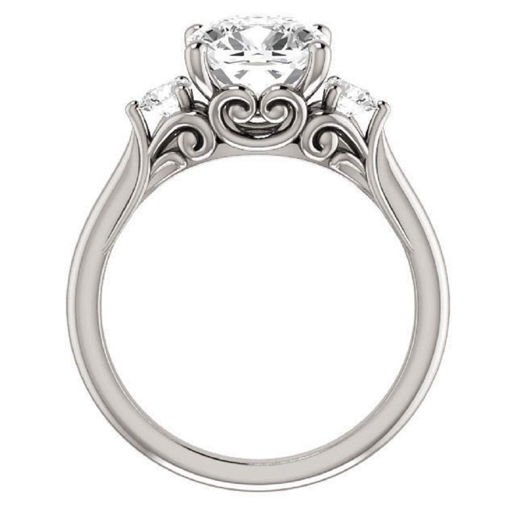 ERAA JEWEL 3 Stone Moissanite Bridal Ring Set | 3 CT Pear Cut VVS1 Colorless Diamond Alternative | 925 Sterling Silver Engagement & Wedding Rings | Perfect Gift for Anniversaries, Proposals & Special Occasions