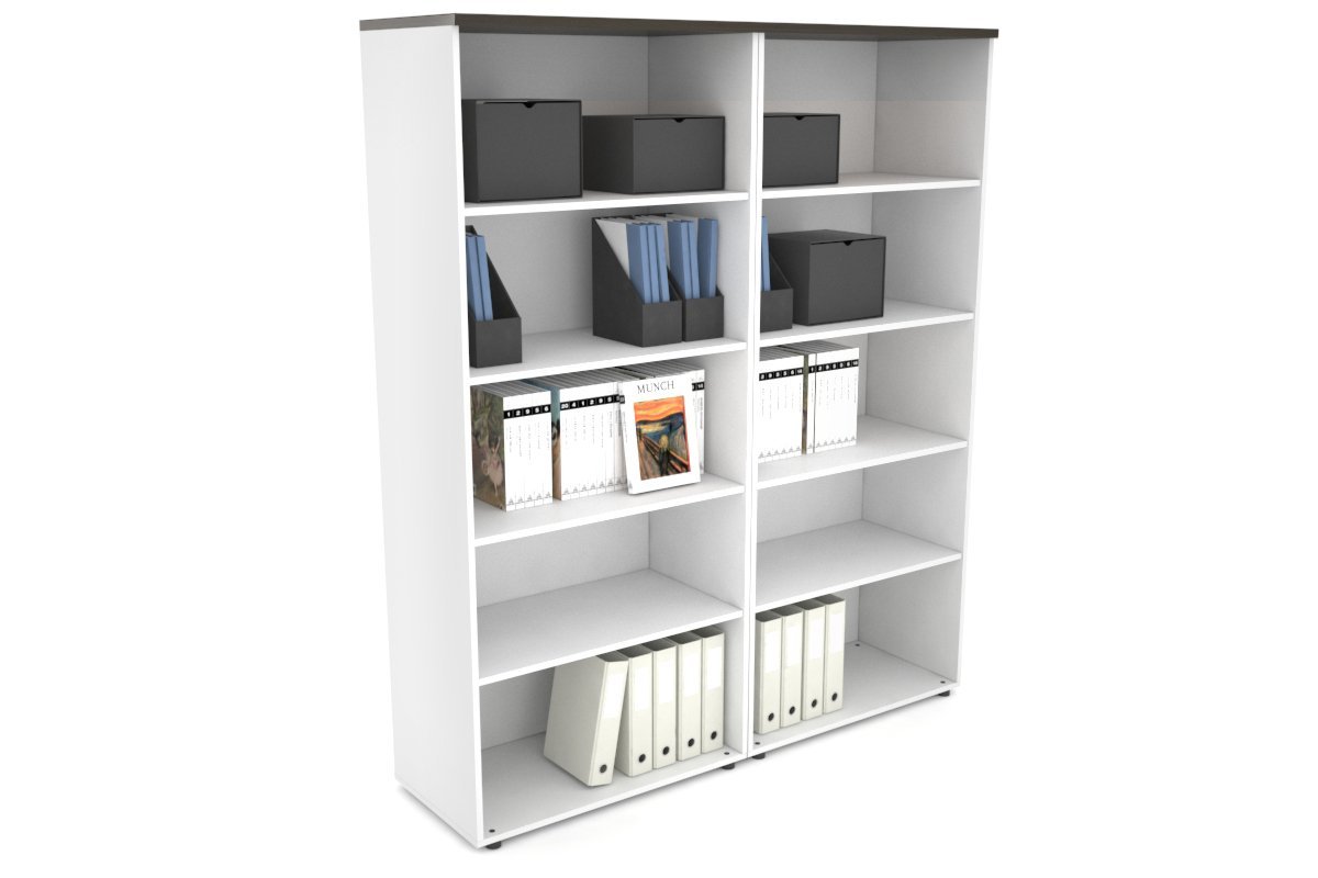 Large Open Bookcase - 1600W x 1870H x 450D - Modern Bookshelf for Home Office, Living Room & Library Storage - Heavy Duty Wooden Shelving Unit for Books, Decor & Organizing