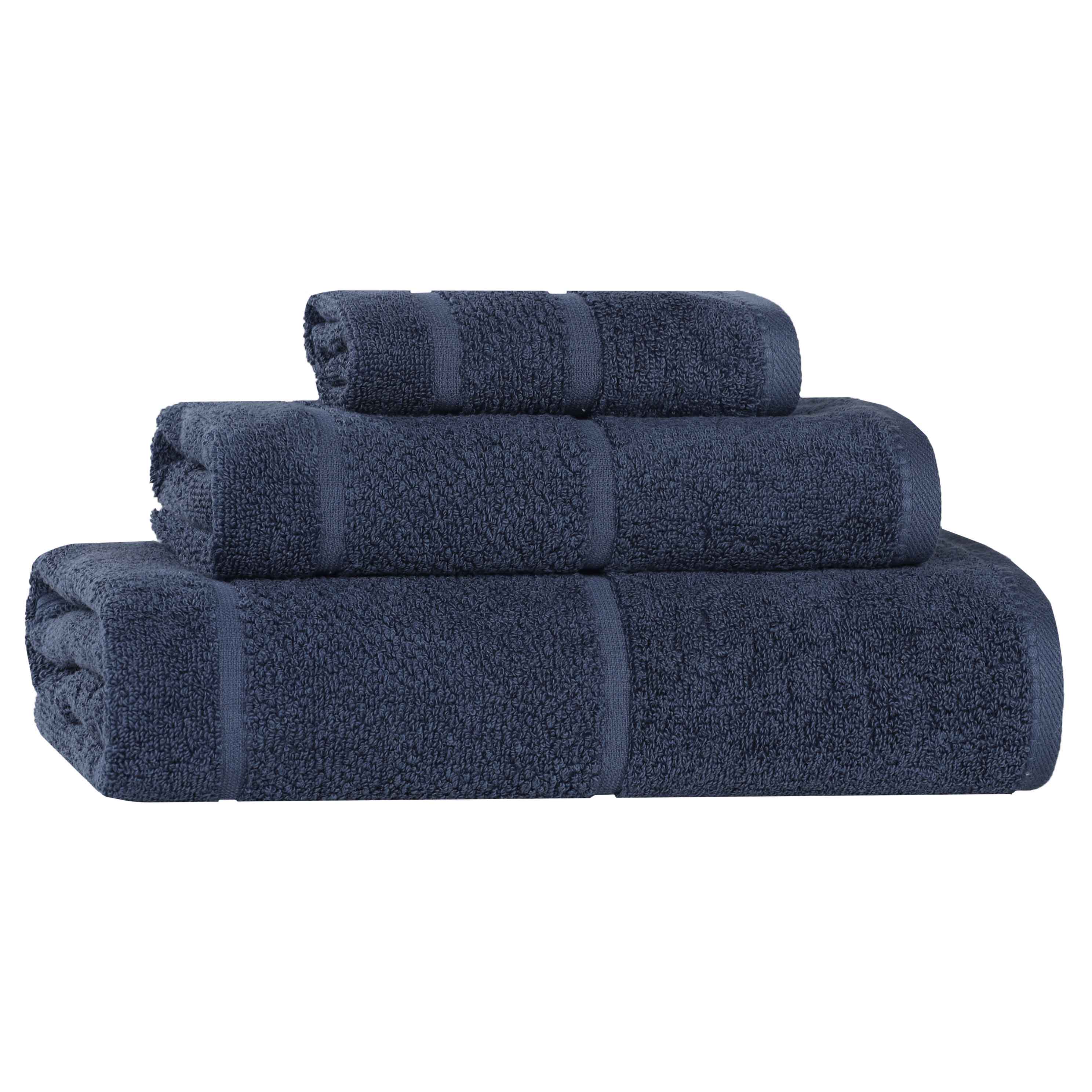 Premium 3-Piece Cotton Towel Set with Smart Twist Design & Broad Border - Soft, Absorbent Bath Towels for Spa, Gym, and Luxury Home Use