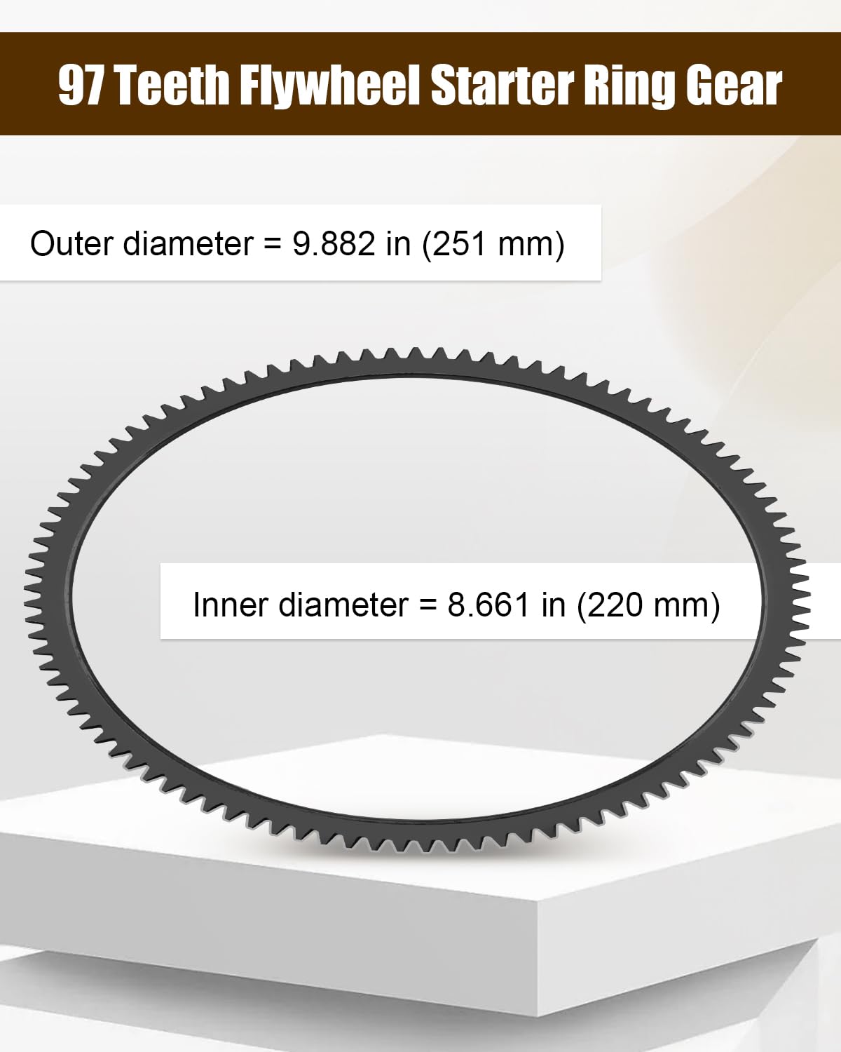 97 Teeth Flywheel Starter Ring Gear Replacement for Kohler Command V-Twin & Courage Engines - Compatible with Kohler Flywheels - Perfect for Lawn Mower, Tractor & Small Engine Repair
