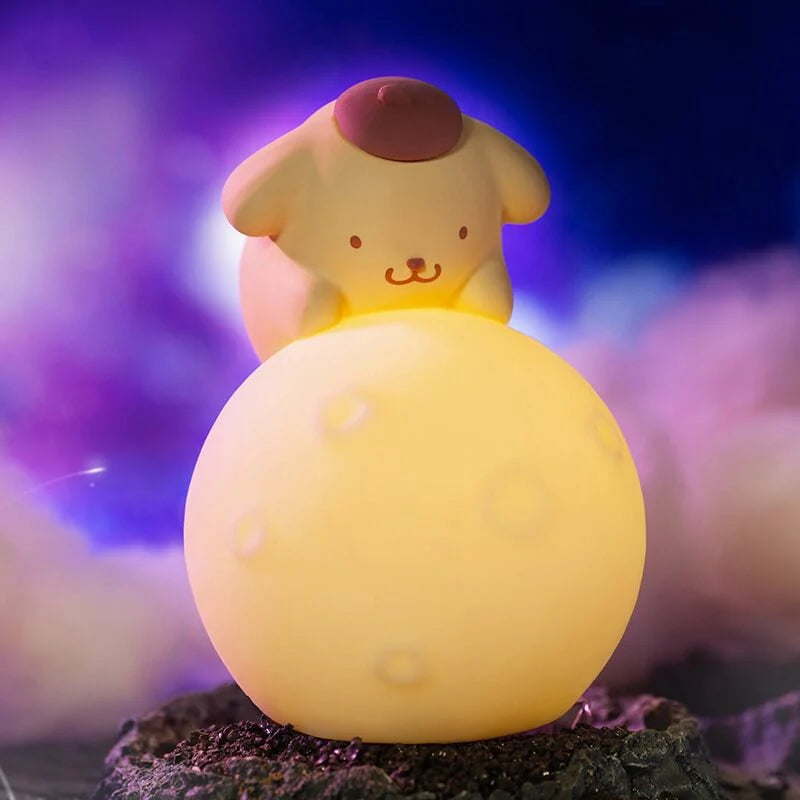 Sanrio Moon LED Night Light - Cute & Soft Glow for Kids Room, Nursery, Bedroom - Perfect for Nighttime Comfort & Decor