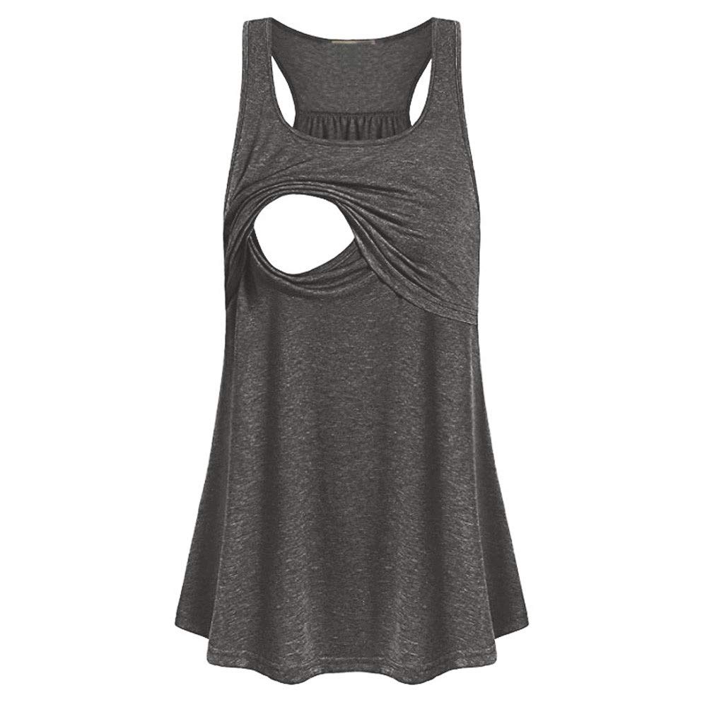 **Maternity Activewear Clothes - Nursing Blouse for Breastfeeding Women | Solid & Striped Summer Pregnant Tops | Comfortable for Yoga, Workouts & Daily Wear**