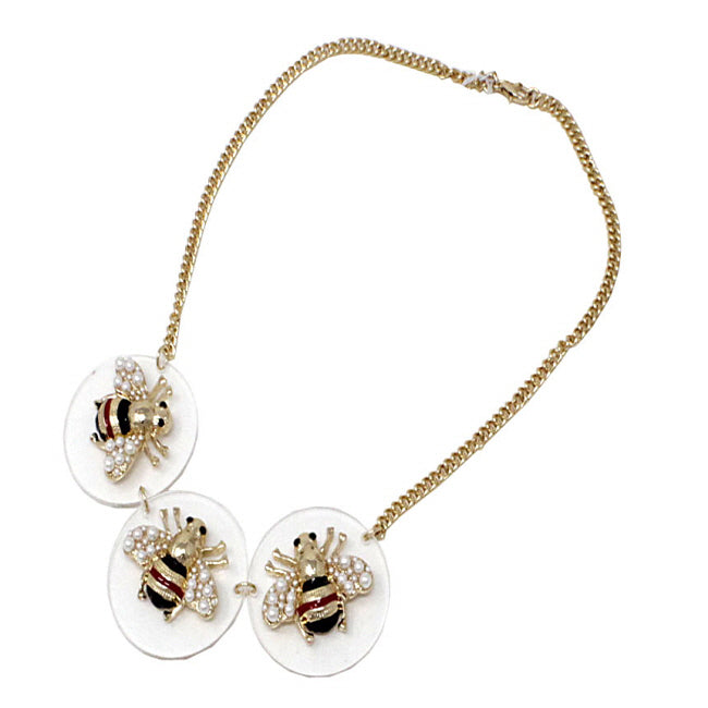 Bee Necklace Set - Elegant Insect Jewelry for Women, Handmade Bee Pendant Necklace, Nature-Inspired Jewelry Gift for Her - Perfect for Nature Lovers, Outdoor Adventures & Boho Fashion